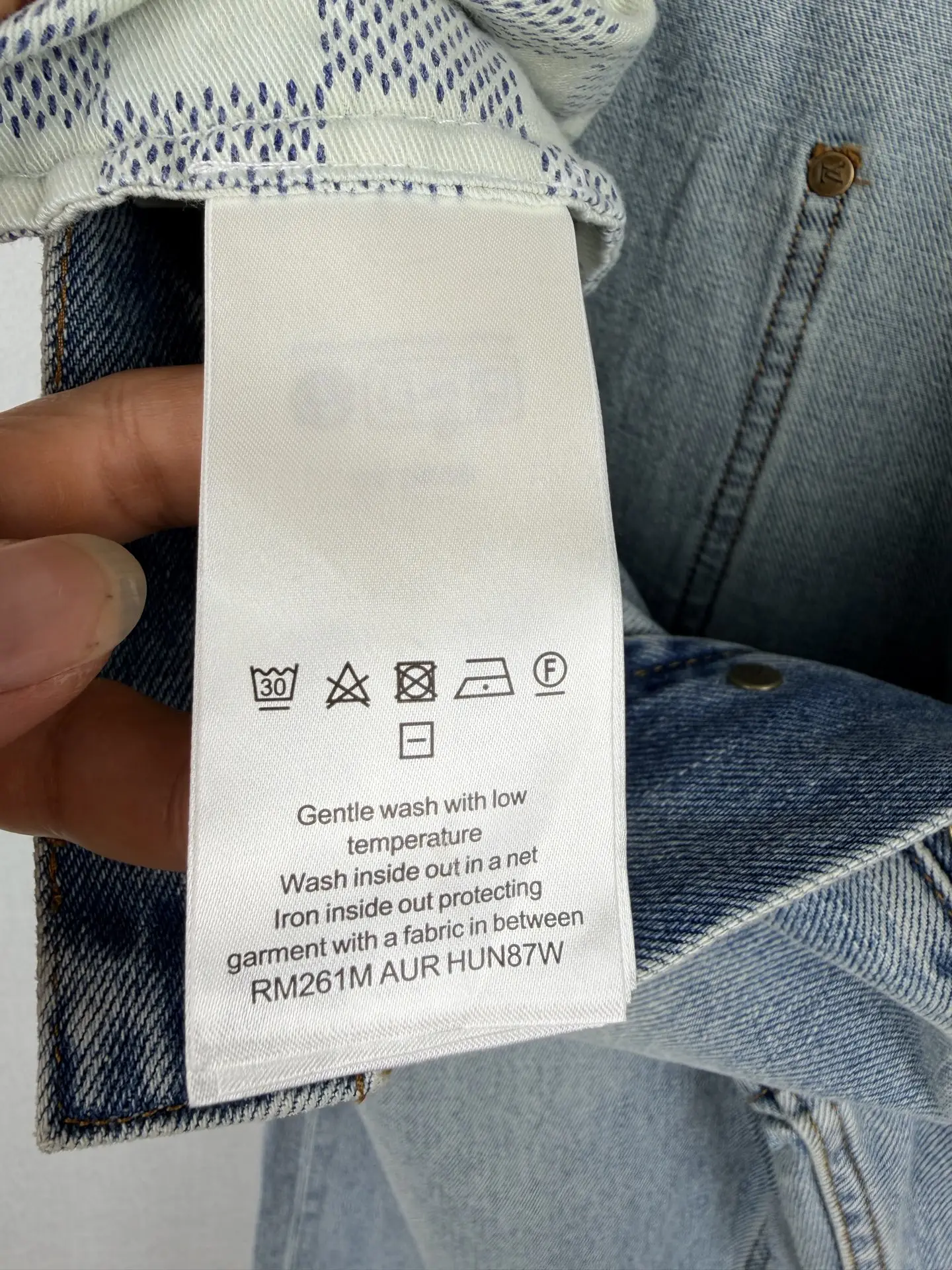 Monogram Embroidered Straight-Leg Jeans D34021397 — view 14