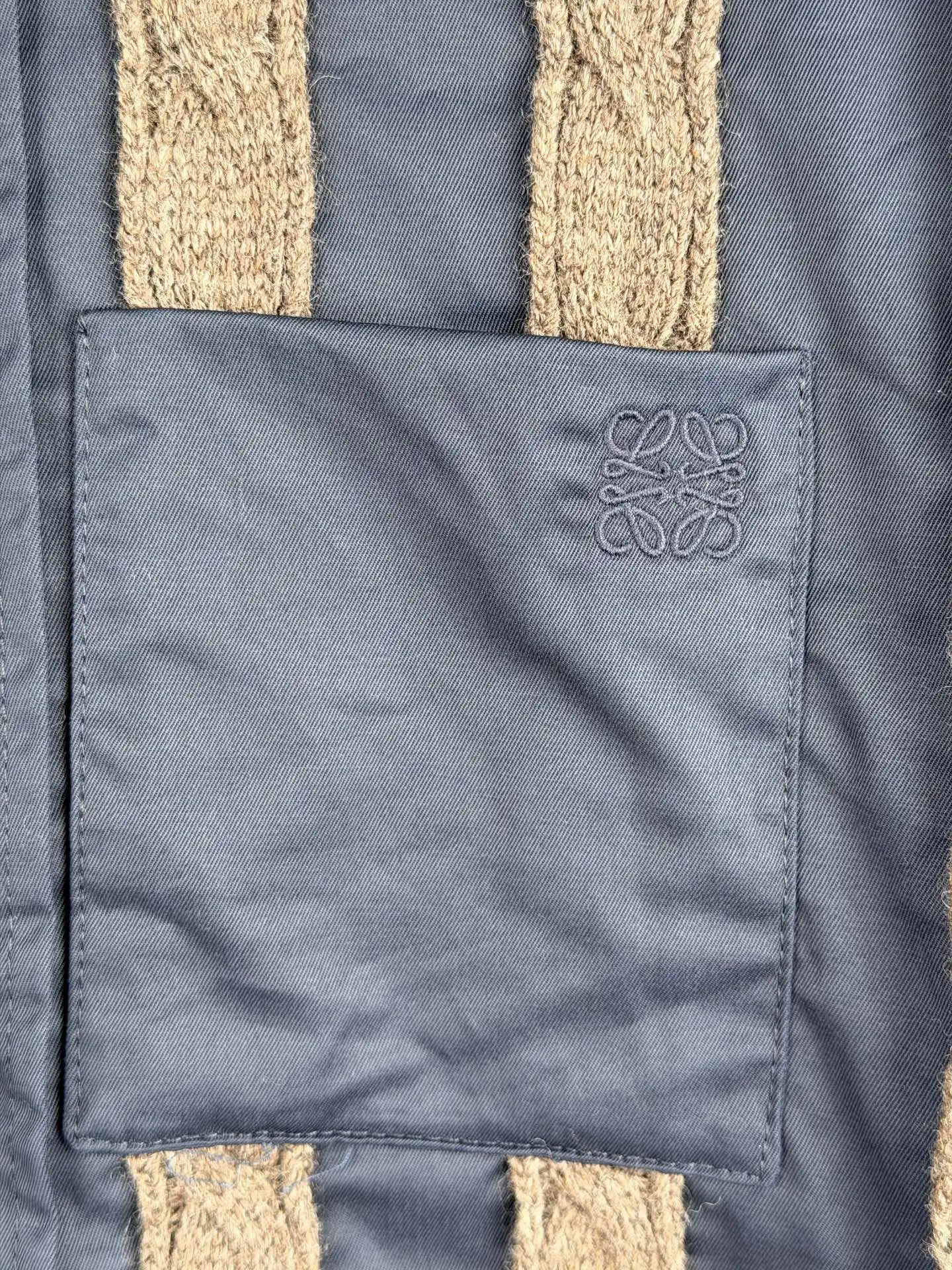 Anagram Hybrid Cable-Knit and Poplin Shirt D34522732 — view 6