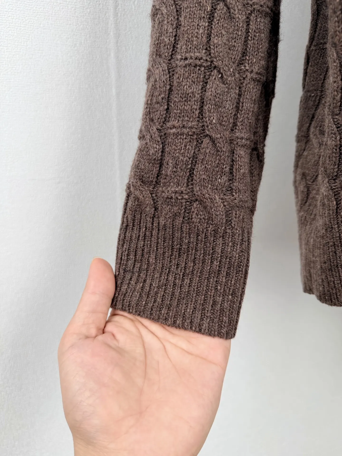 Anagram Hybrid Cable-Knit and Poplin Shirt D34522732 — view 8