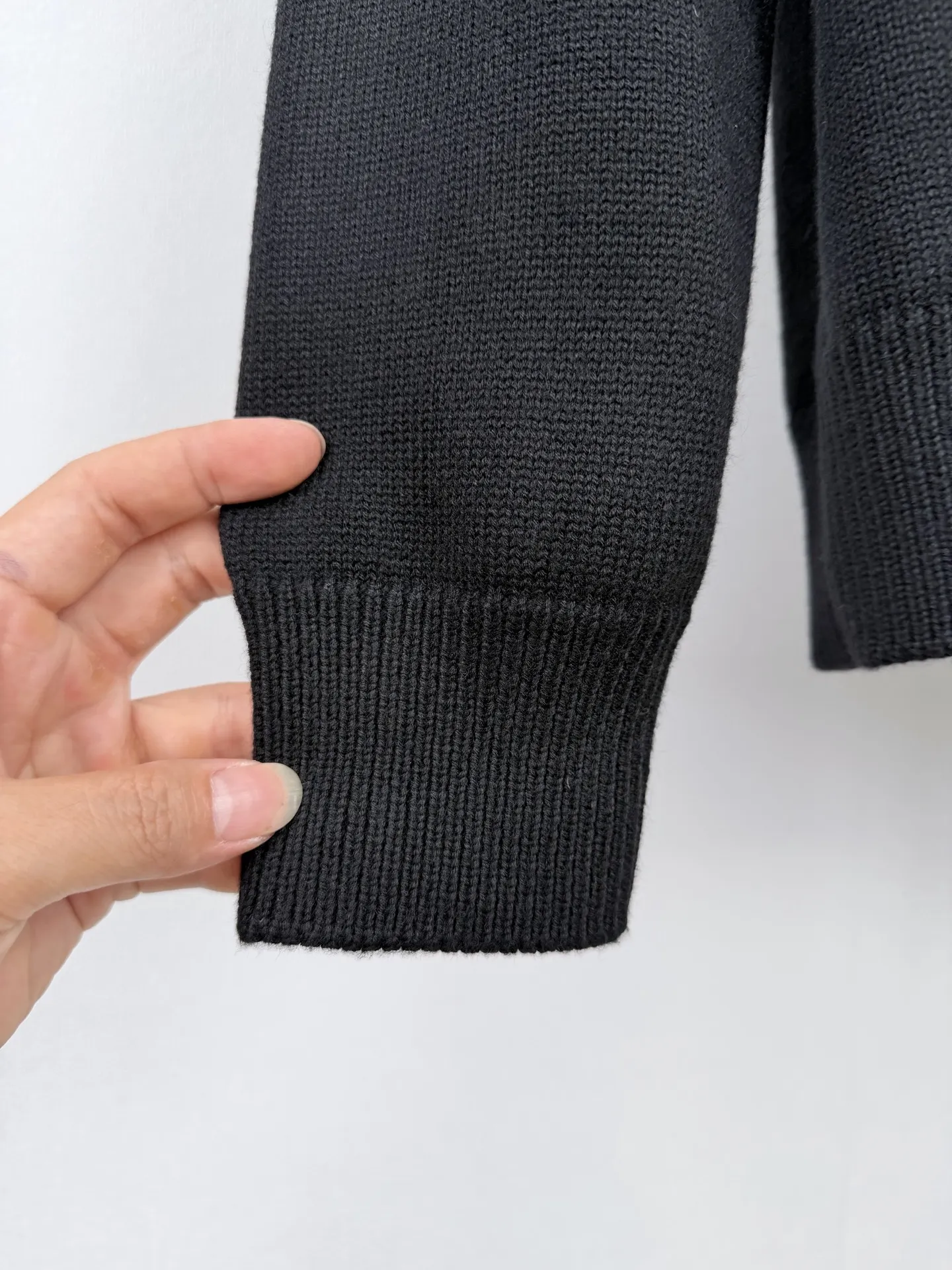 Wool and Nylon Mixed-Media Zip-Up Cardigan D34521323 — view 8
