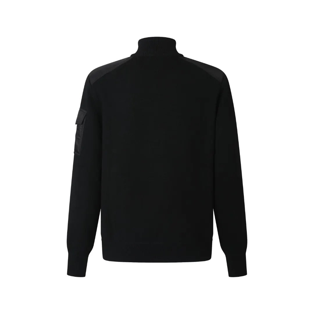 Wool and Nylon Paneled Zip-Up Cardigan D34523207 — view 3