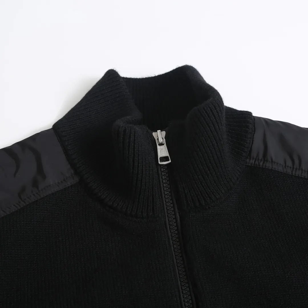 Wool and Nylon Paneled Zip-Up Cardigan D34523207 — view 4