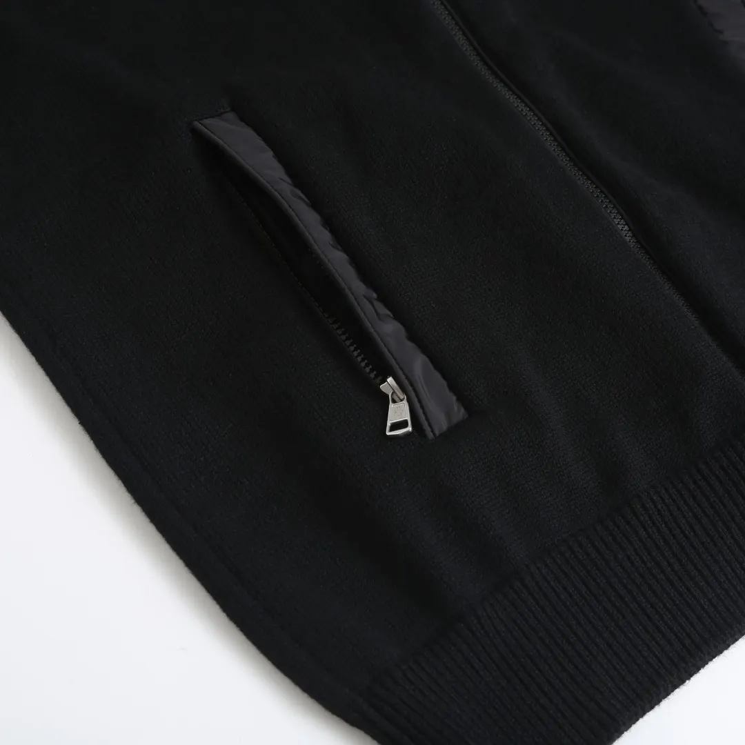 Wool and Nylon Paneled Zip-Up Cardigan D34523207 — view 7
