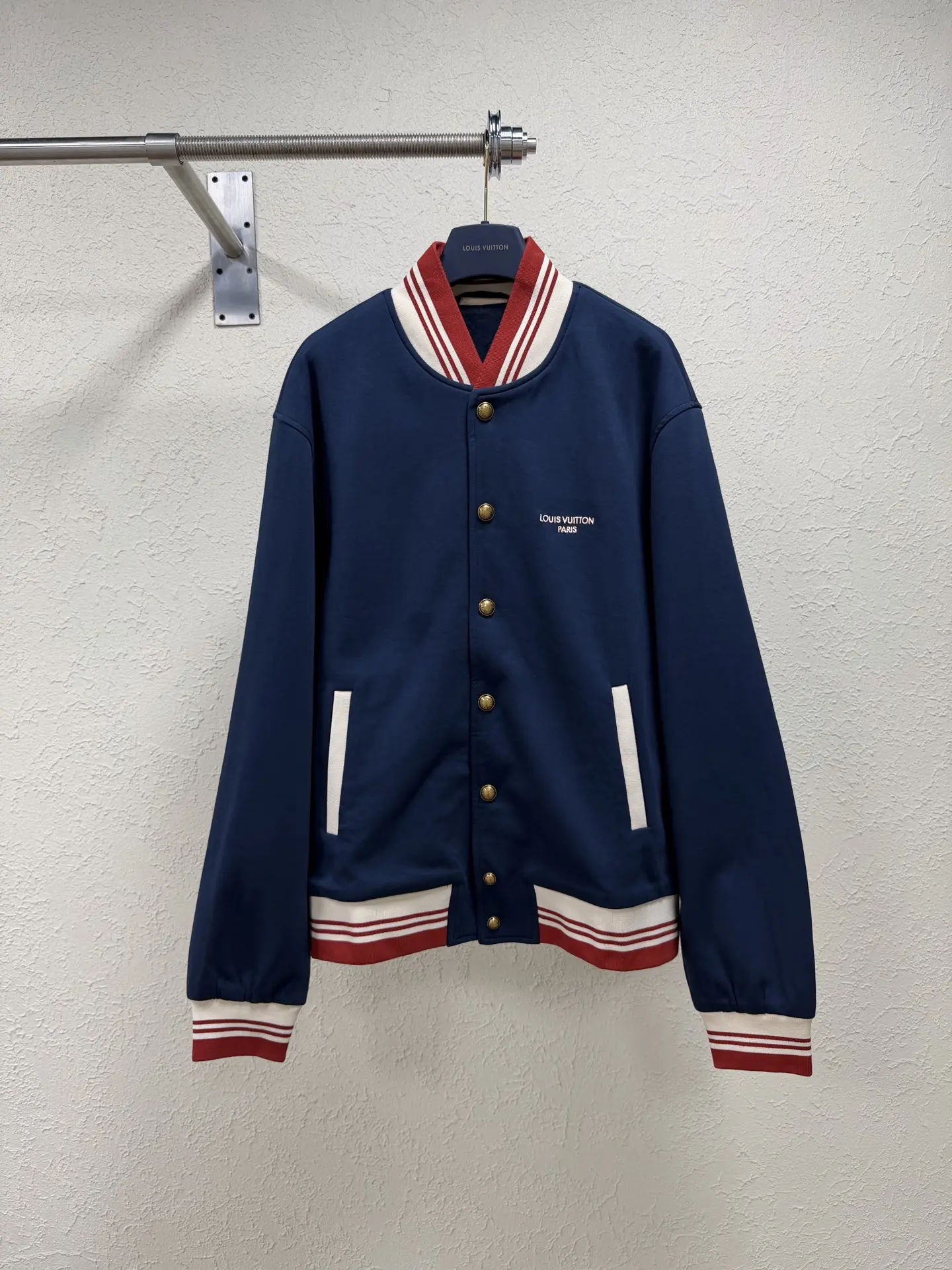 Logo Embroidery Striped Varsity Jacket D35024754