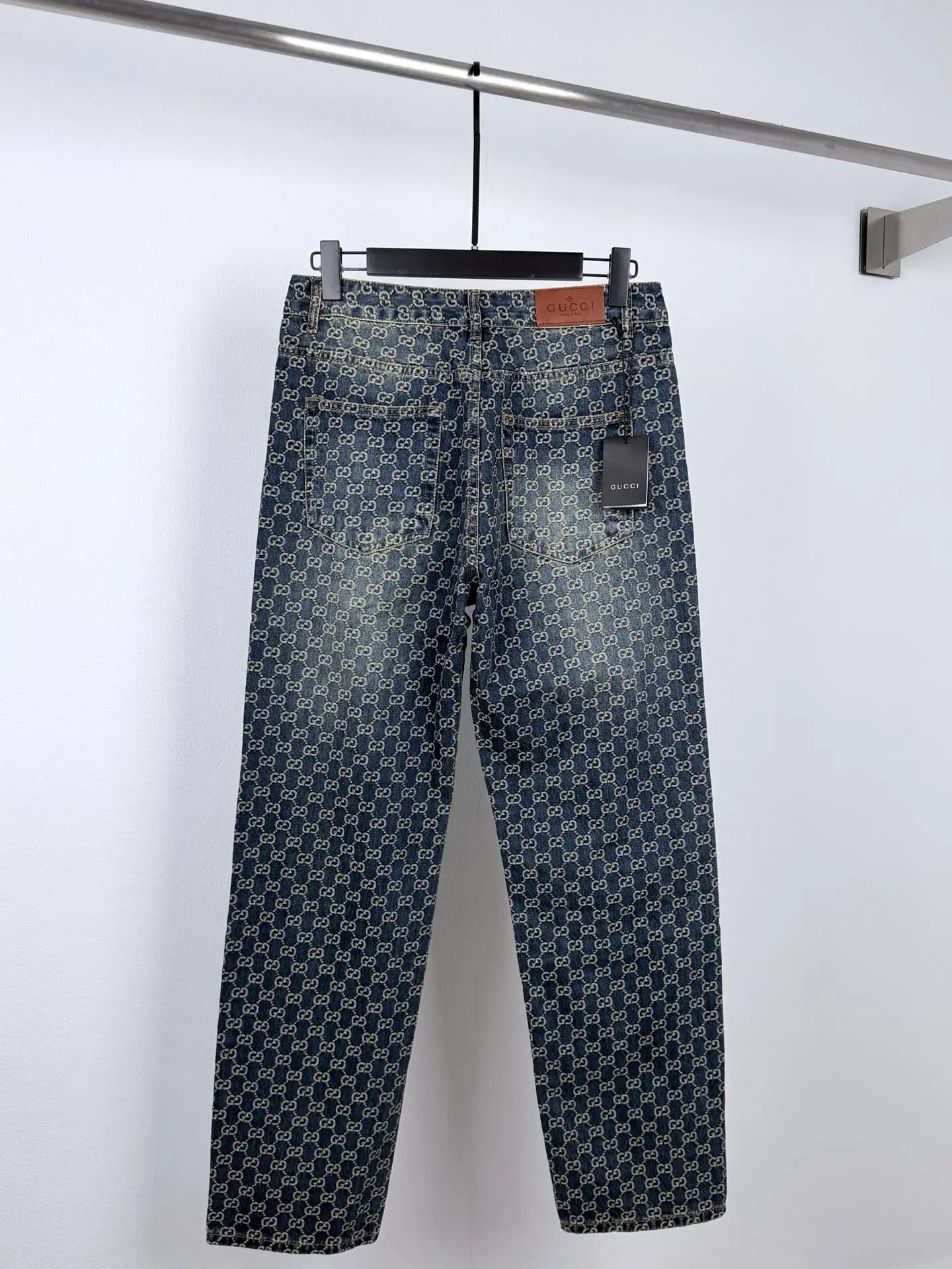 GG Jacquard Monogram Straight-Leg Jeans D35021392 — view 3