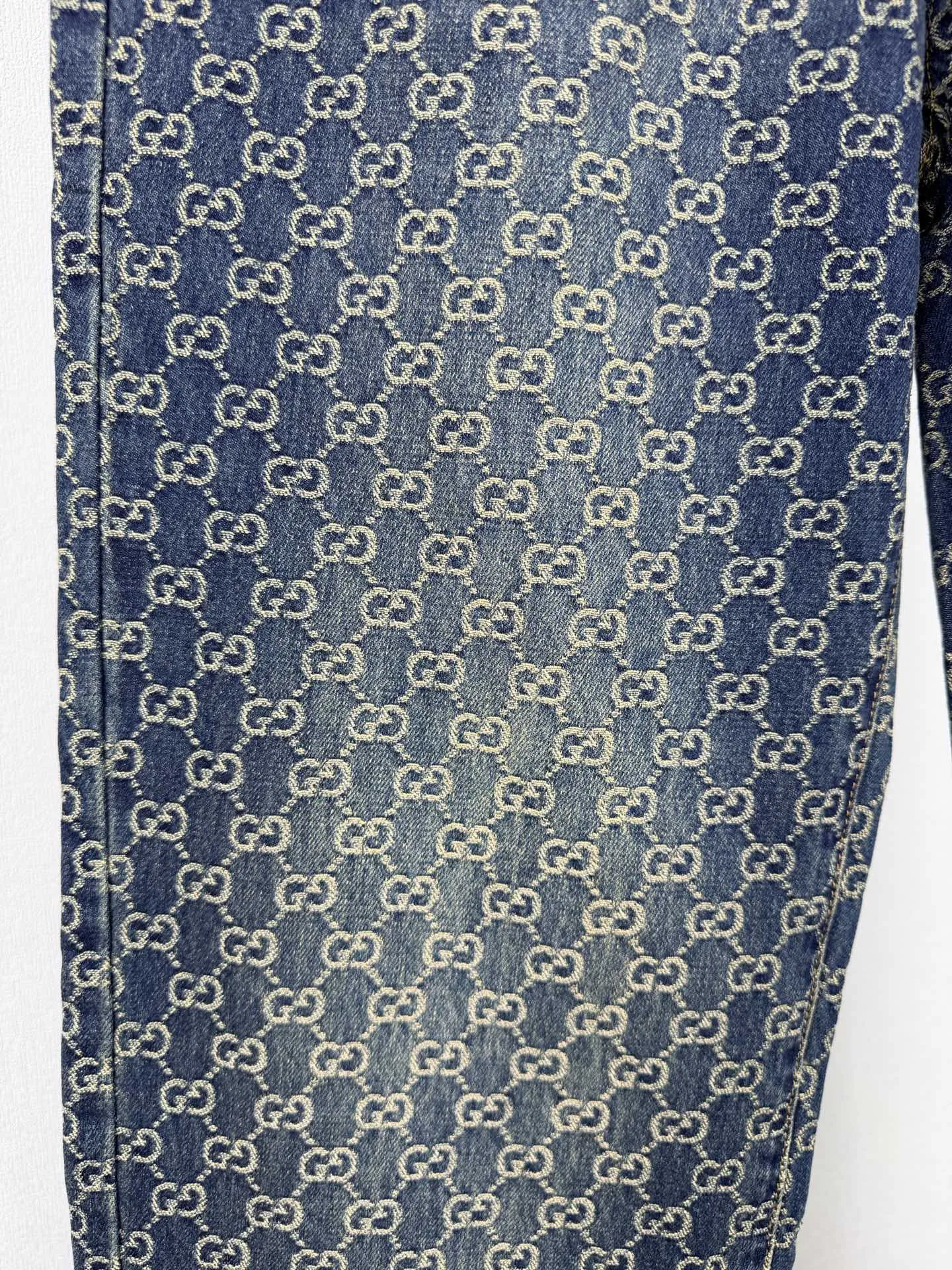 GG Jacquard Monogram Straight-Leg Jeans D35021392 — view 7