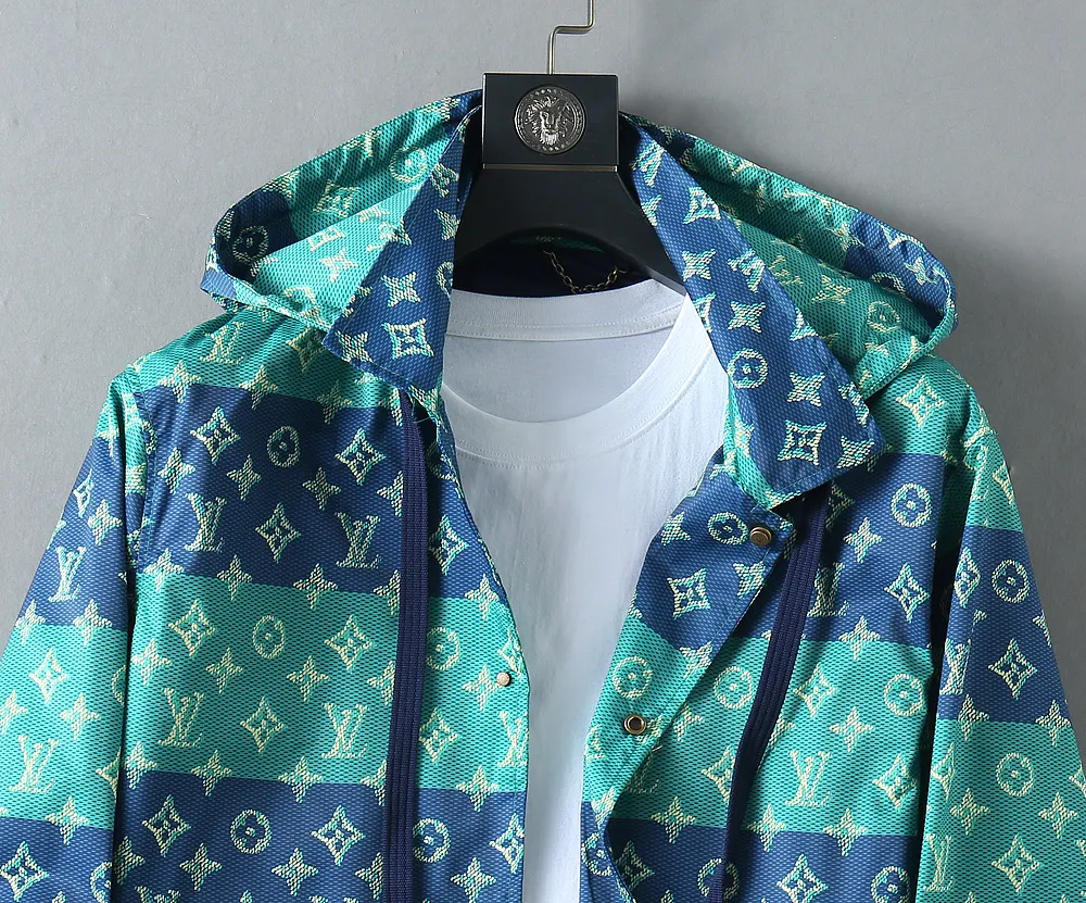 Monogram Striped Hooded Windbreaker Jacket D35024635 — view 4