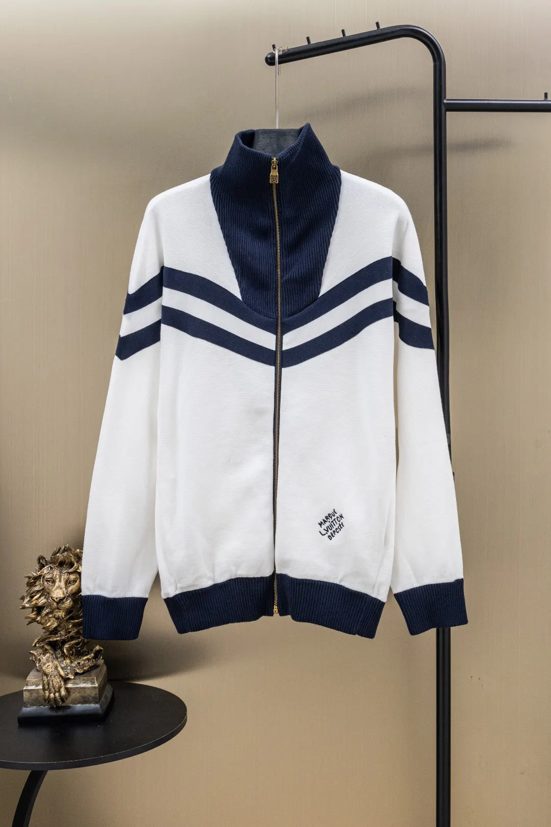 Nautical Knit Zip-Up Cardigan D35024734