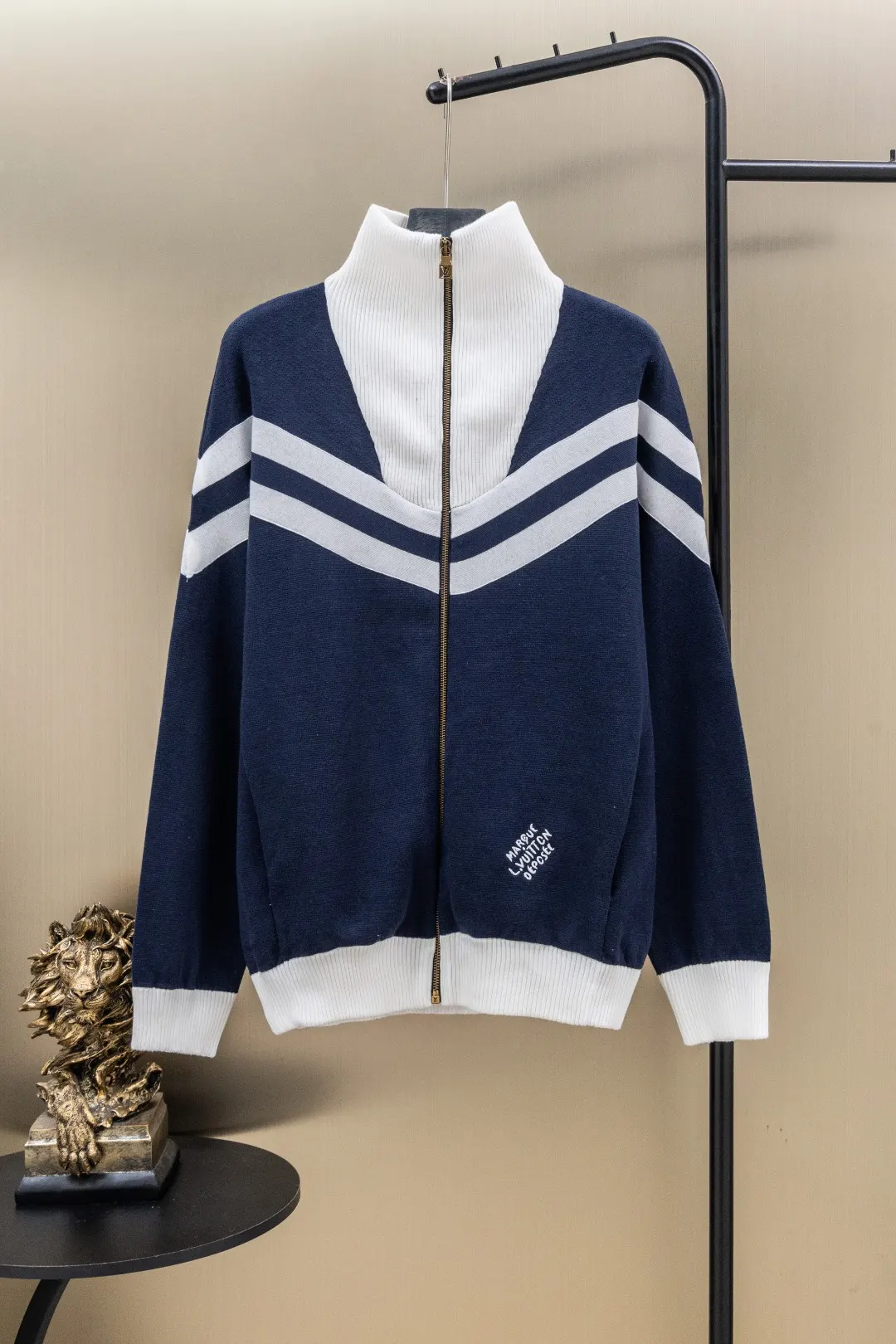 Nautical Knit Zip-Up Cardigan D35024733