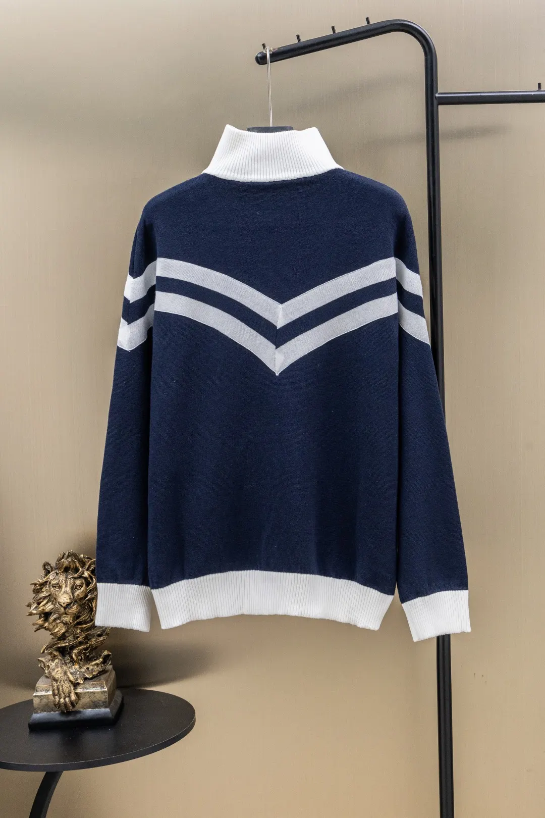 Nautical Knit Zip-Up Cardigan D35024733 — view 2