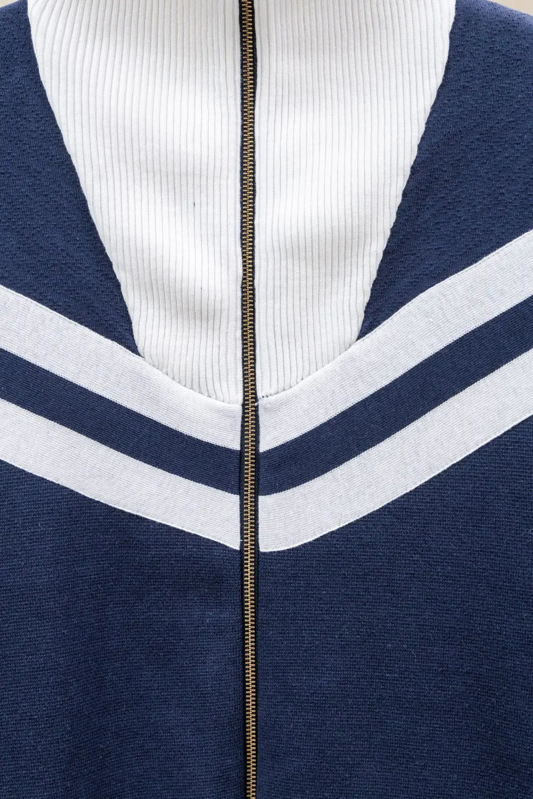 Nautical Knit Zip-Up Cardigan D35024733 — view 5