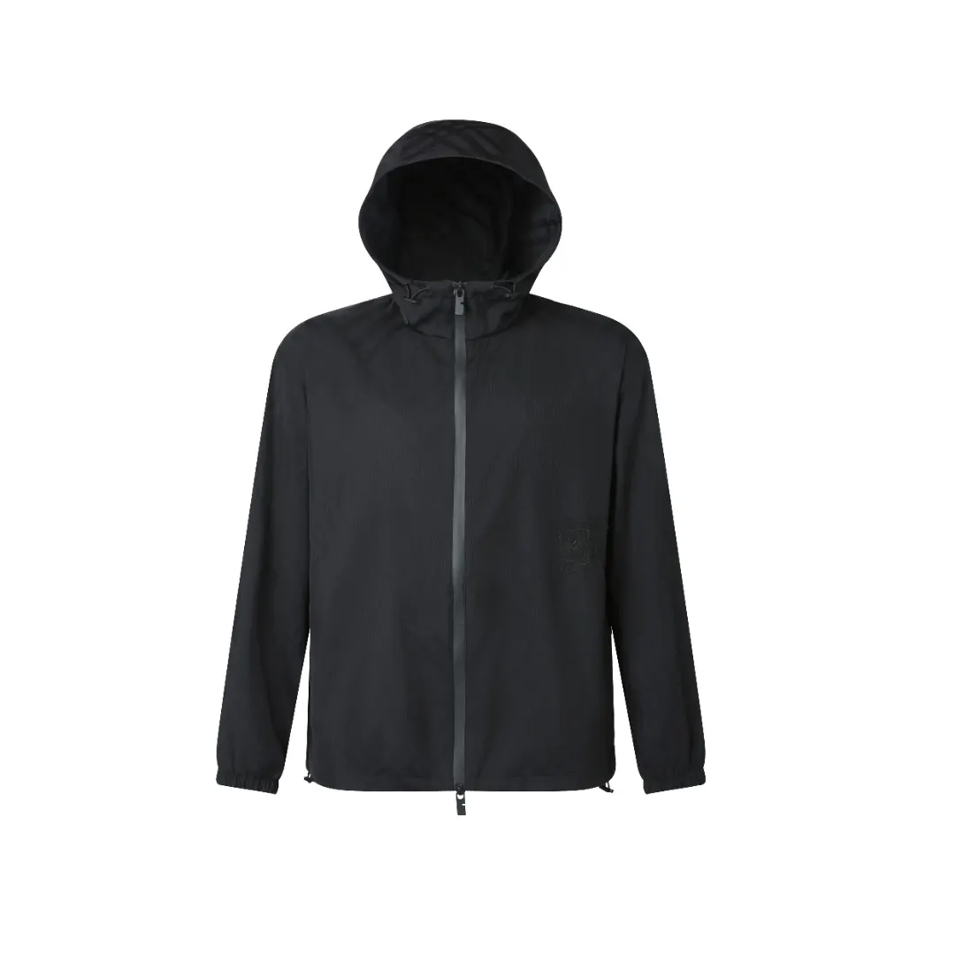 Jacquard Check Hooded Shell Jacket D35524768