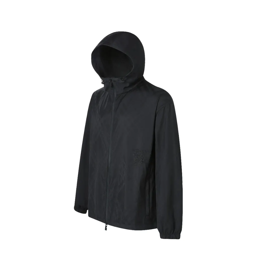 Jacquard Check Hooded Shell Jacket D35524768 — view 2