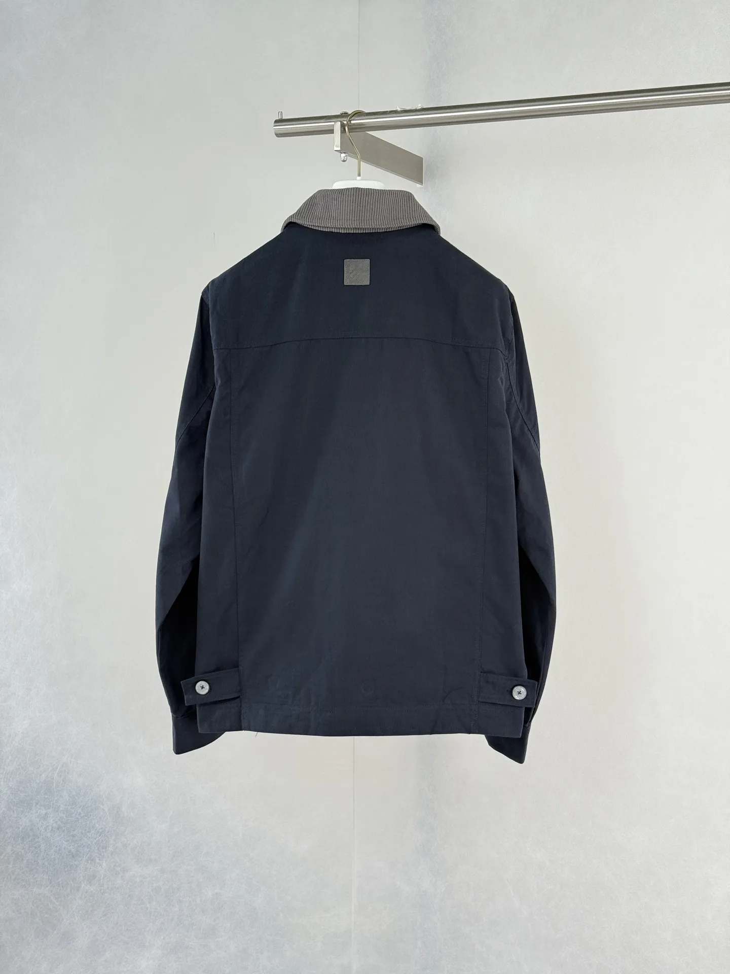 Corduroy Collar Damier Patch Zip-Up Jacket D36021237 — view 2