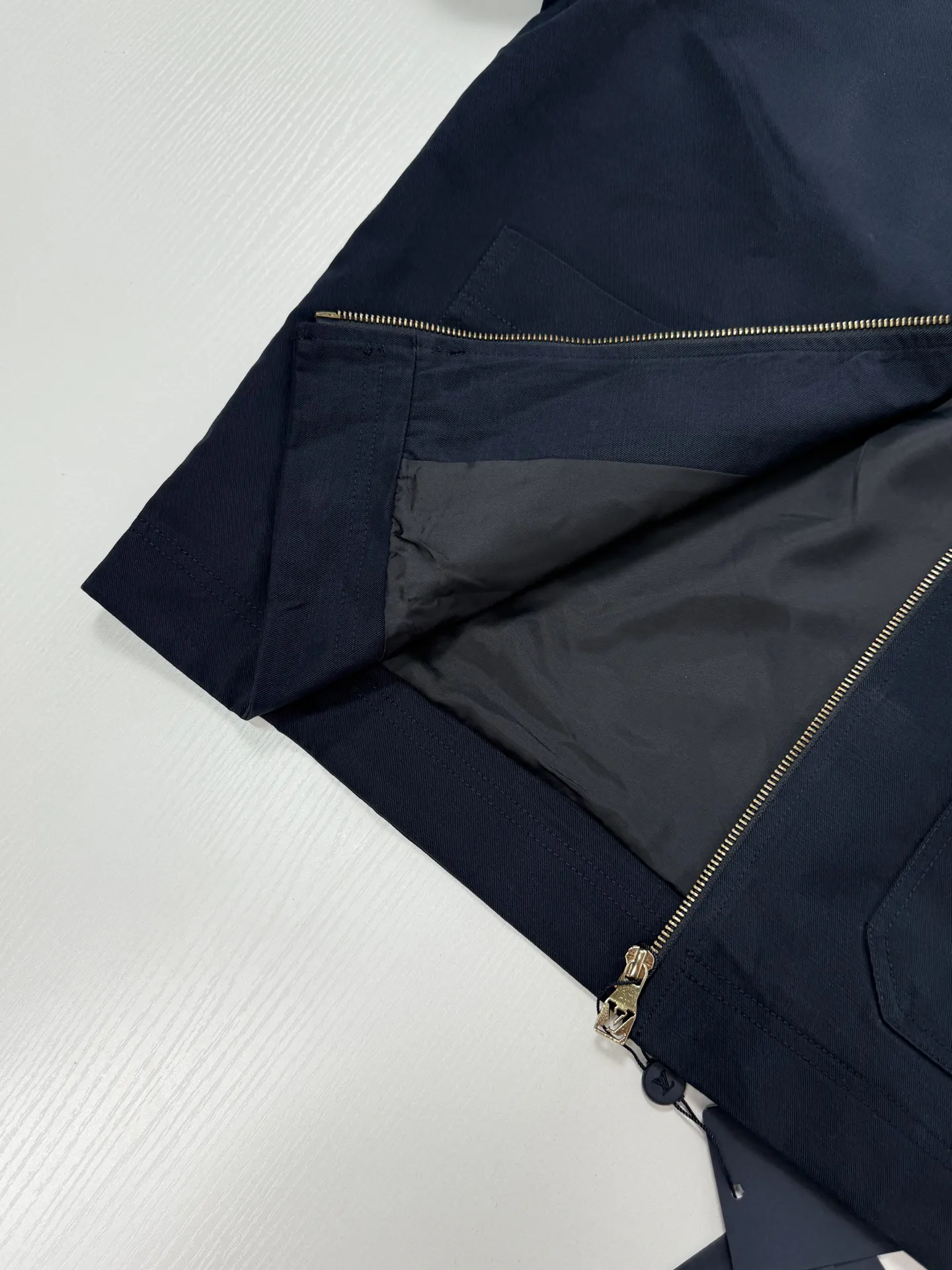Corduroy Collar Damier Patch Zip-Up Jacket D36021237 — view 8