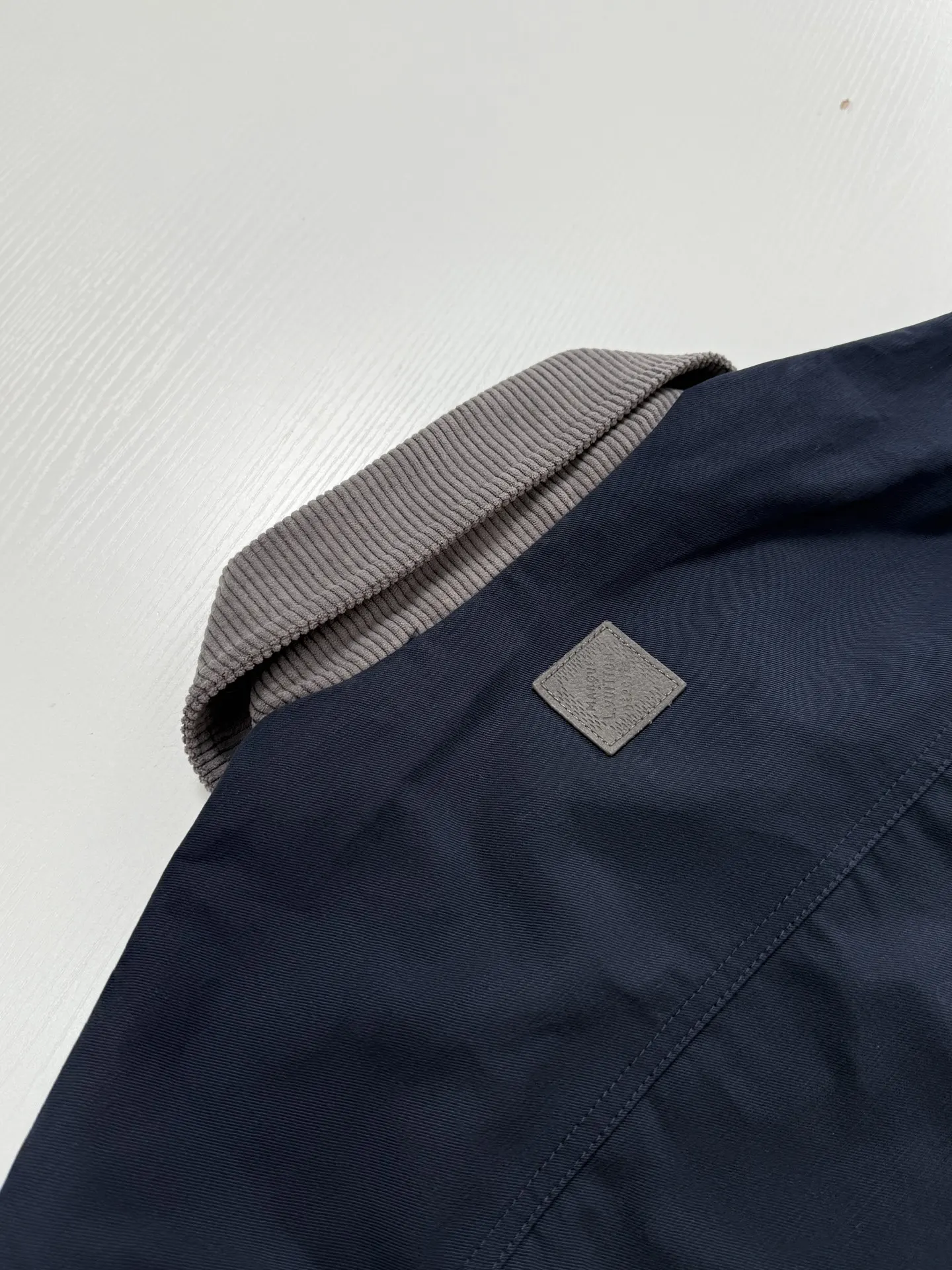 Corduroy Collar Damier Patch Zip-Up Jacket D36021237 — view 11