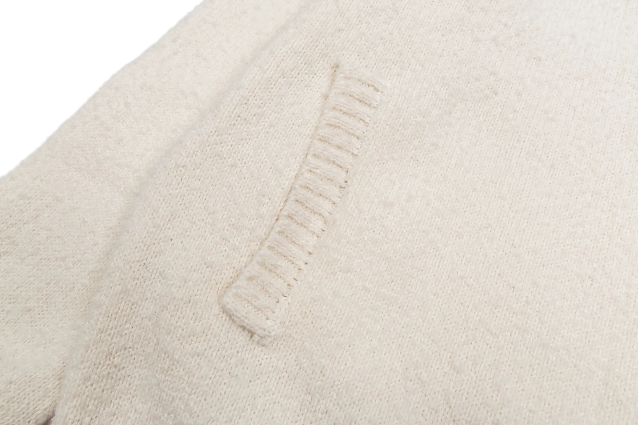 Logo Embroidery Zip-Up Wool Cardigan D36021115 — view 6