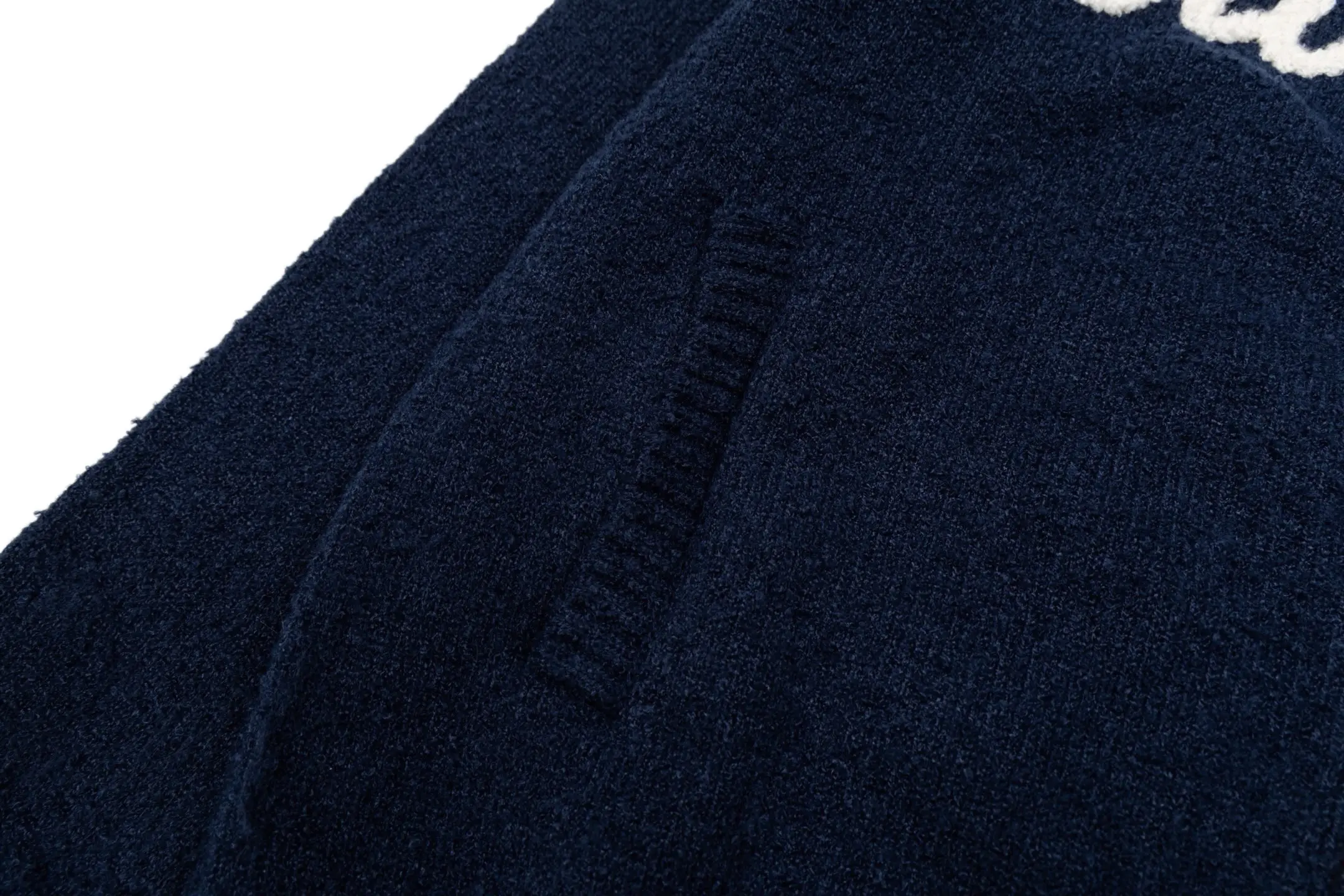 Logo Embroidery Wool Knit Zip-Up Cardigan D36021116 — view 6