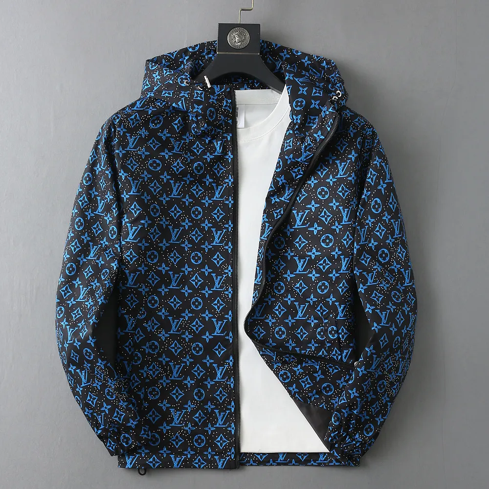 Monogram Print Hooded Windbreaker Jacket D36024657
