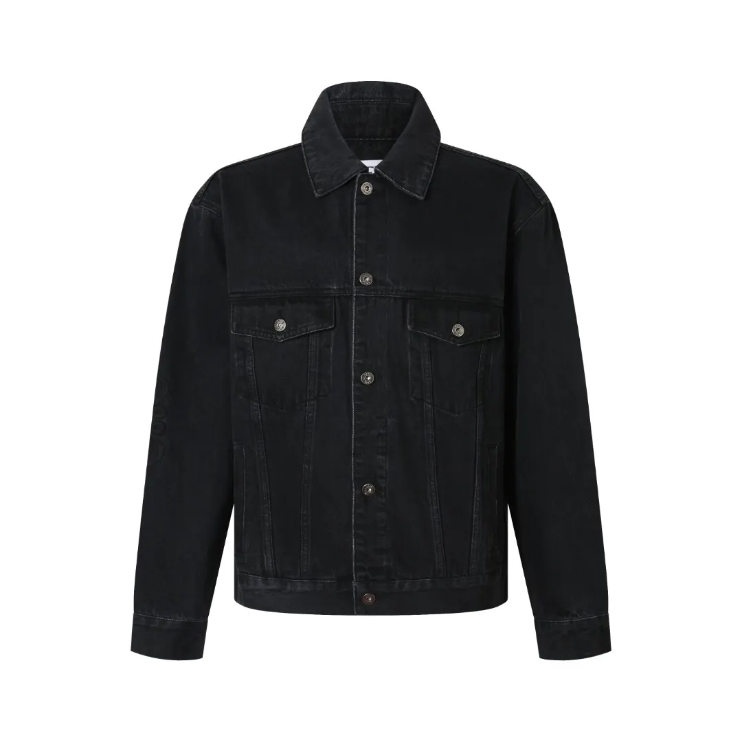 Embroidered Washed Denim Jacket D36024890