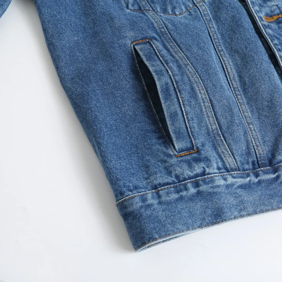 Embroidered Washed Denim Jacket D36024891 — view 7