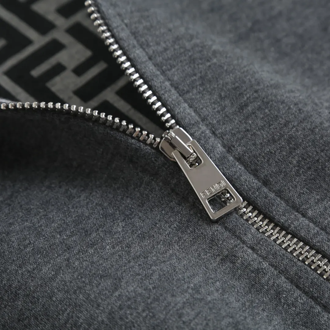 Logo-Embroidered Zip-Up Hoodie with Monogram Lining D36523203 — view 6