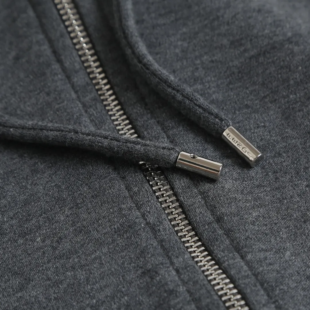 Logo-Embroidered Zip-Up Hoodie with Monogram Lining D36523203 — view 7