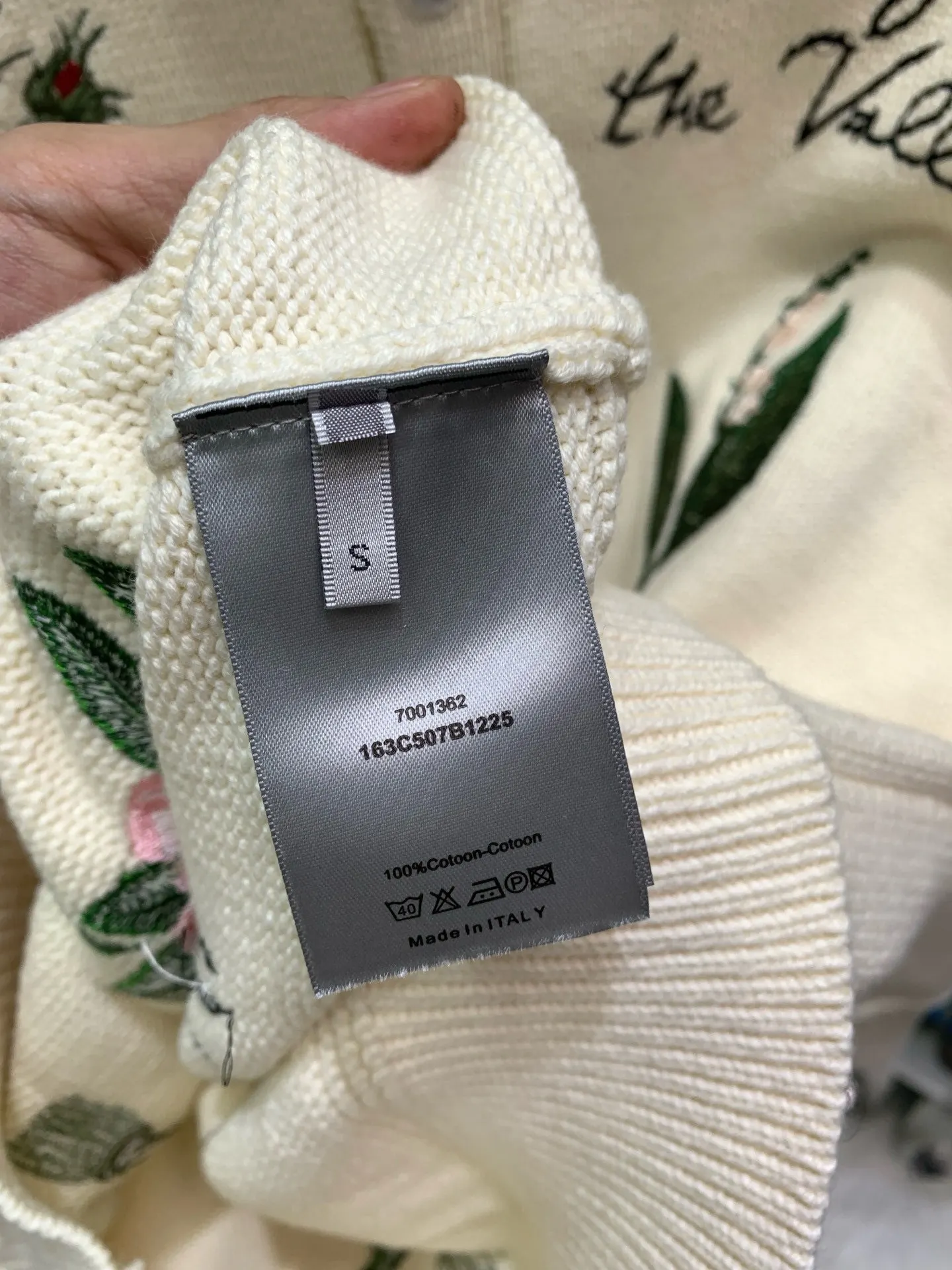 Floral Embroidered Wool-Blend Polo Sweater D36523928 — view 11