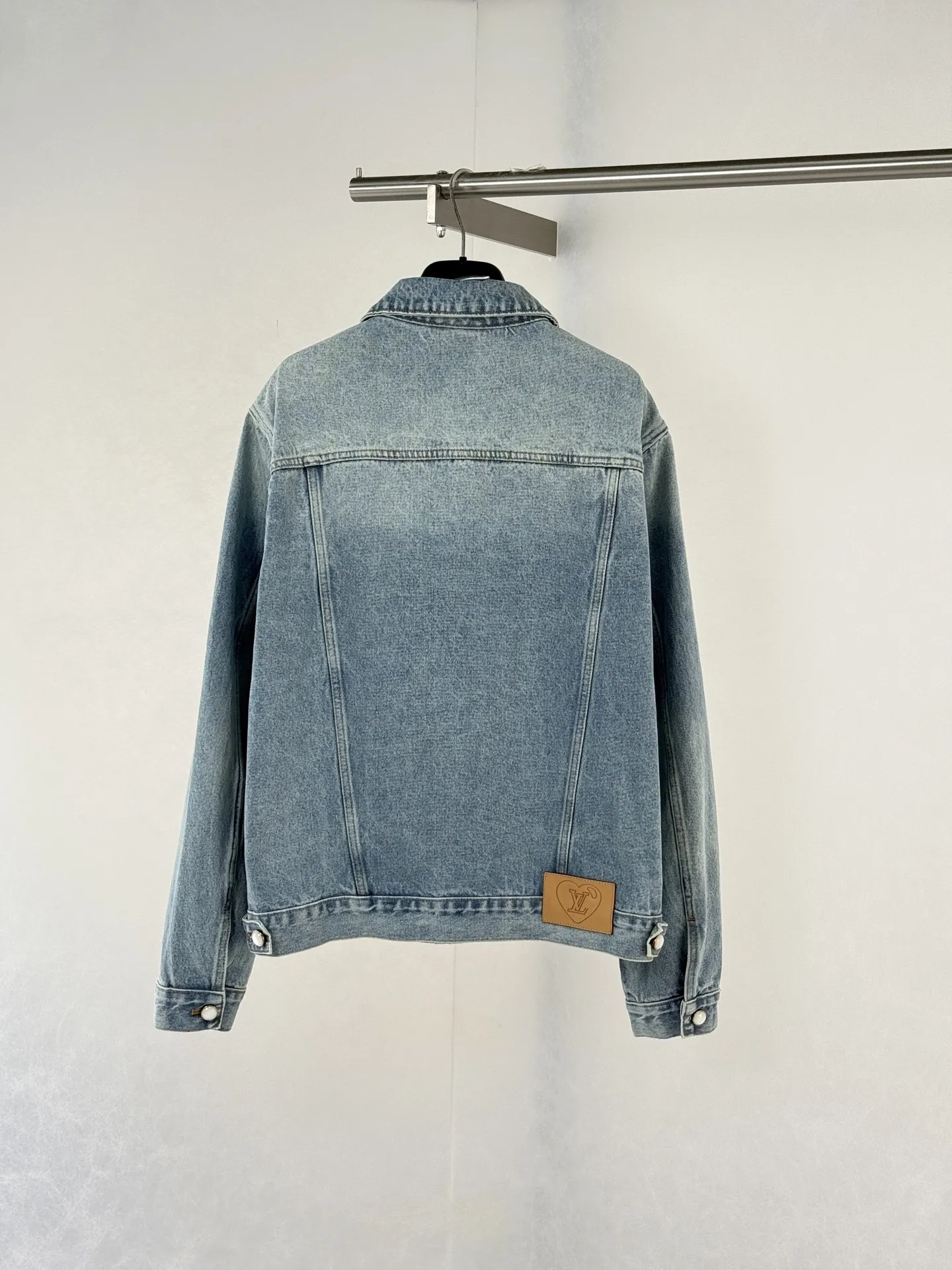 Embellished Badge Denim Trucker Jacket D37021225 — view 2