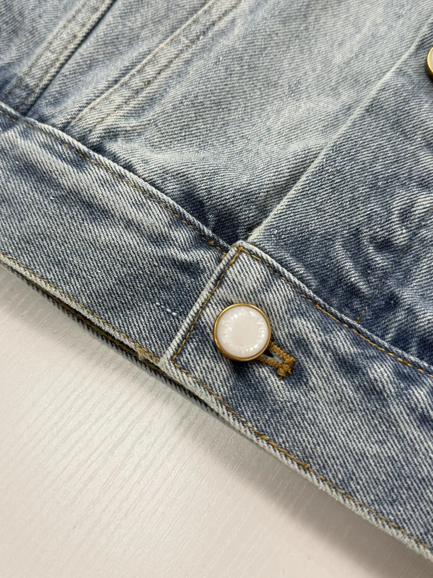 Embellished Badge Denim Trucker Jacket D37021225 — view 6