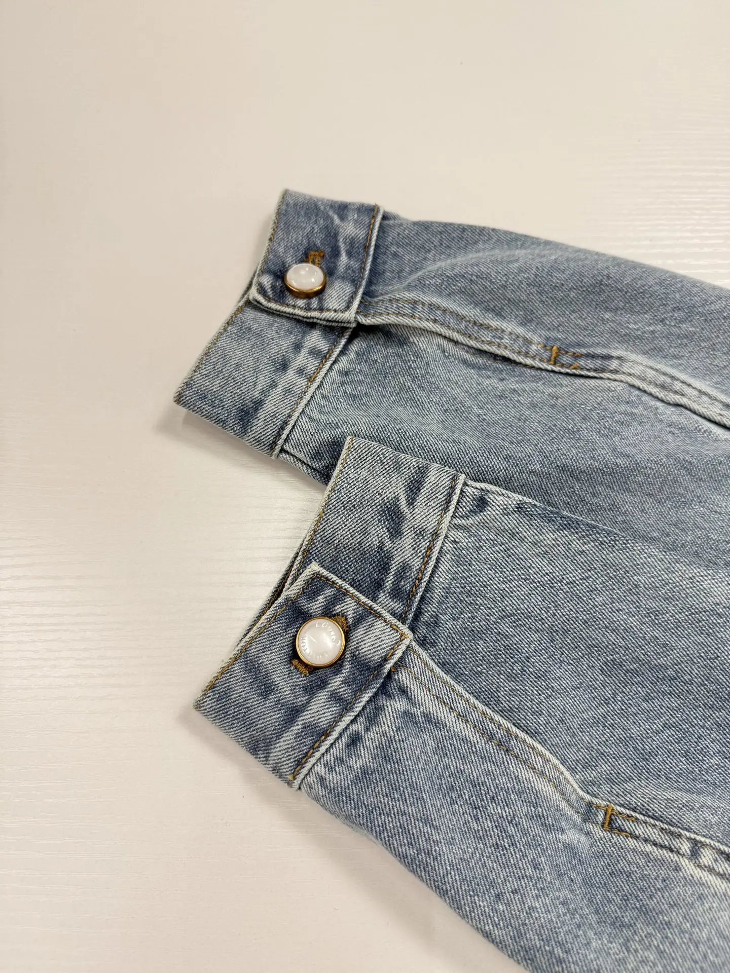 Embellished Badge Denim Trucker Jacket D37021225 — view 13