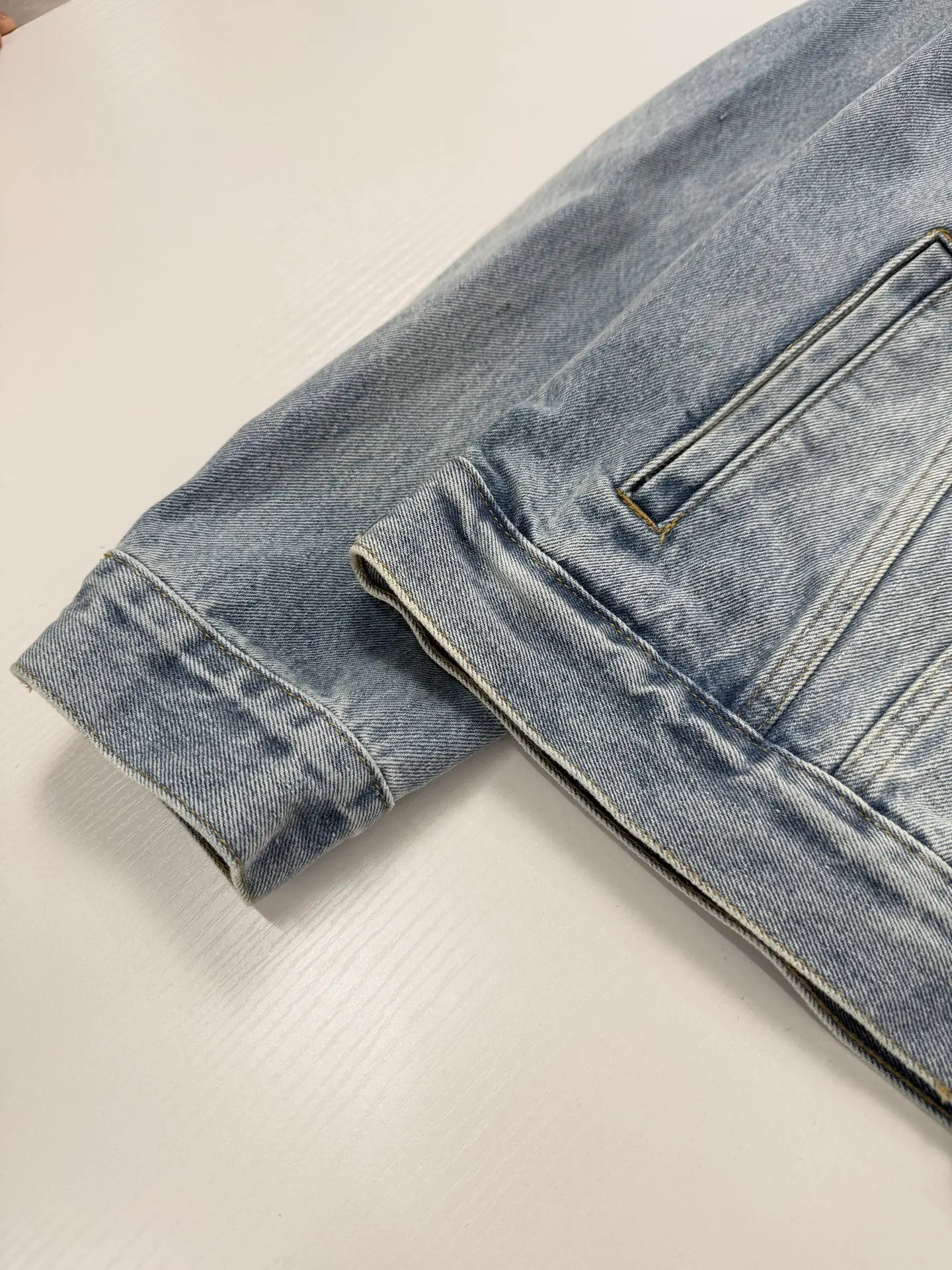 Embellished Badge Denim Trucker Jacket D37021225 — view 16