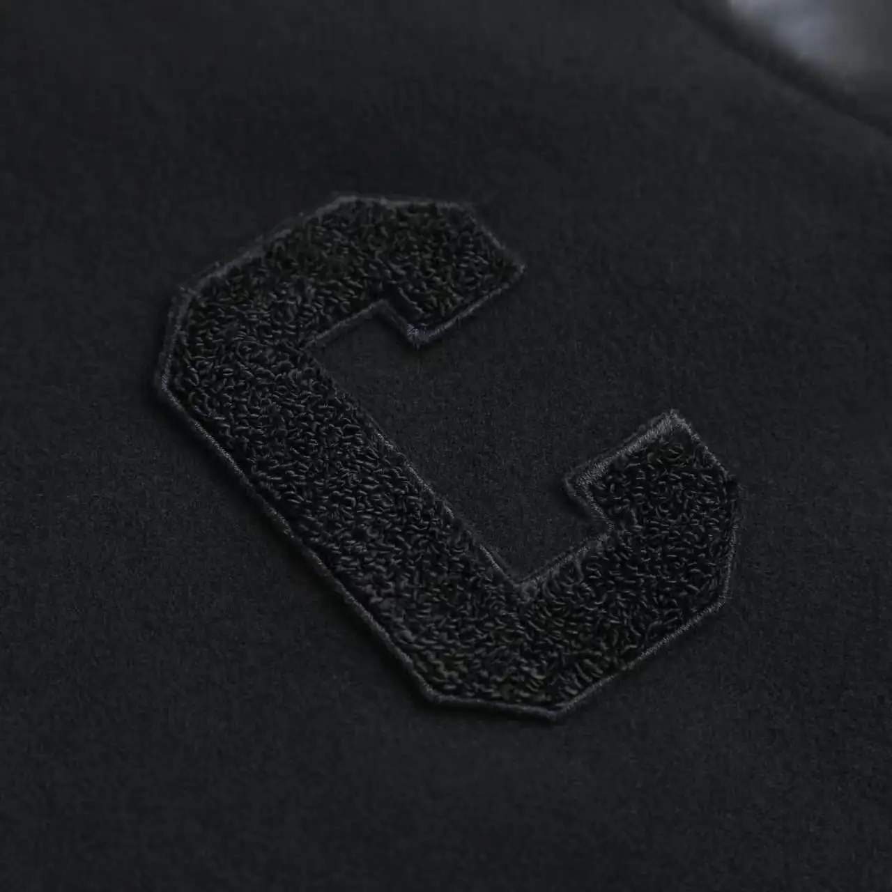 Leather-Sleeve Wool-Blend Hooded Varsity Jacket D37021214 — view 5