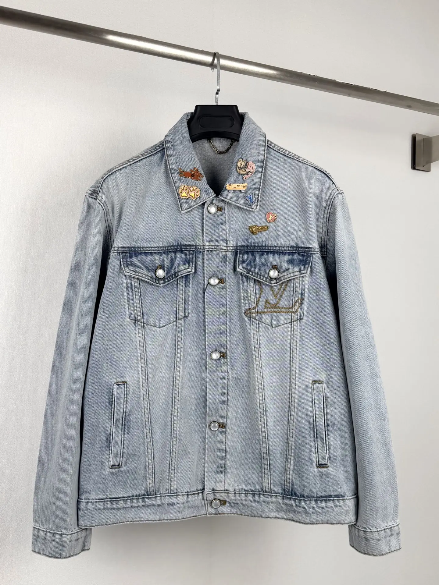 Embellished Skater Denim Jacket D37021398