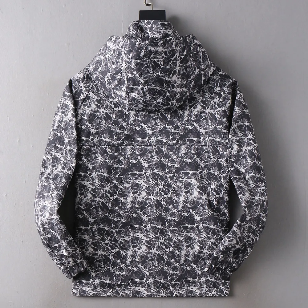 Monogram Pattern Hooded Windbreaker Jacket D37024653 — view 2