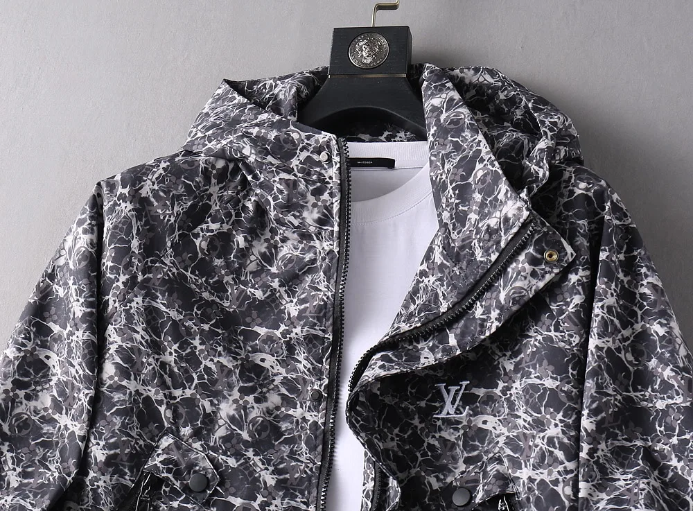 Monogram Pattern Hooded Windbreaker Jacket D37024653 — view 5