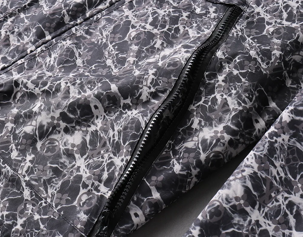 Monogram Pattern Hooded Windbreaker Jacket D37024653 — view 12