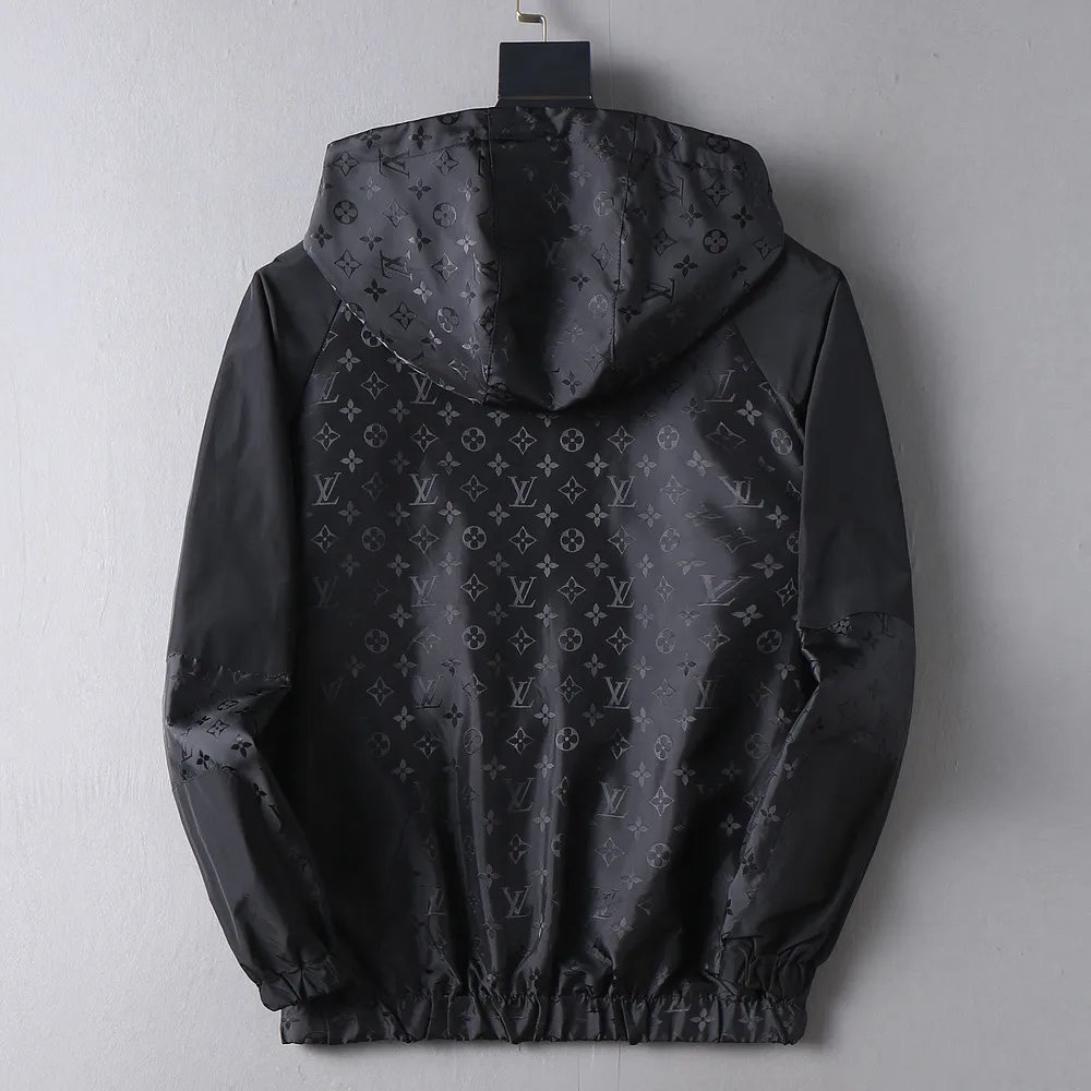 Monogram Panel Hooded Windbreaker Jacket D37024654 — view 2