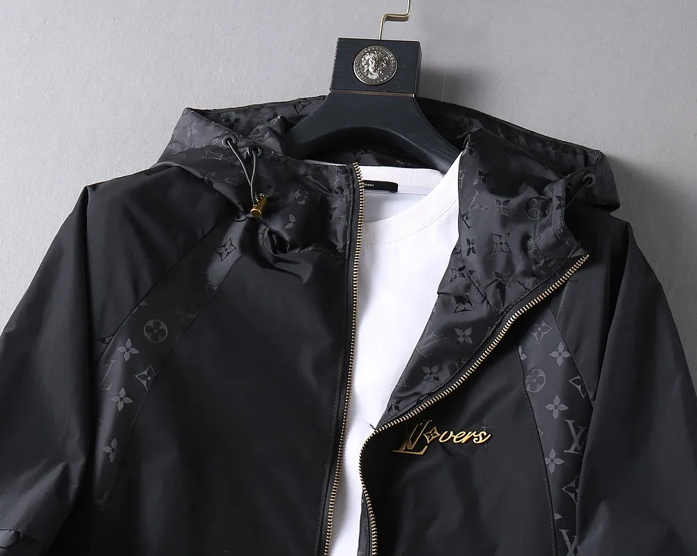 Monogram Panel Hooded Windbreaker Jacket D37024654 — view 5