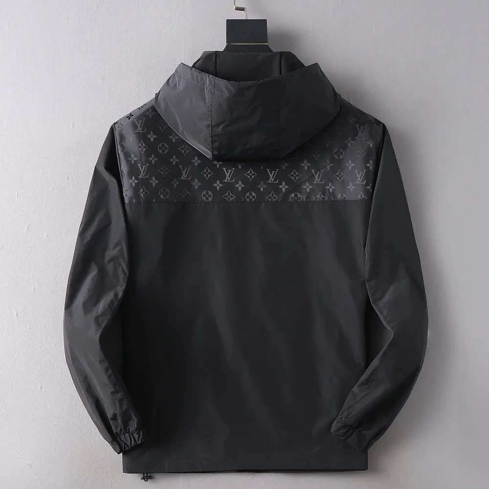 Monogram Panel Hooded Windbreaker Jacket D37024655 — view 2
