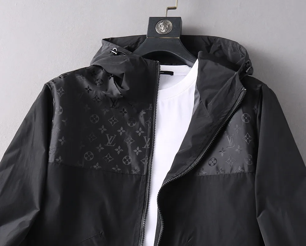 Monogram Panel Hooded Windbreaker Jacket D37024655 — view 5