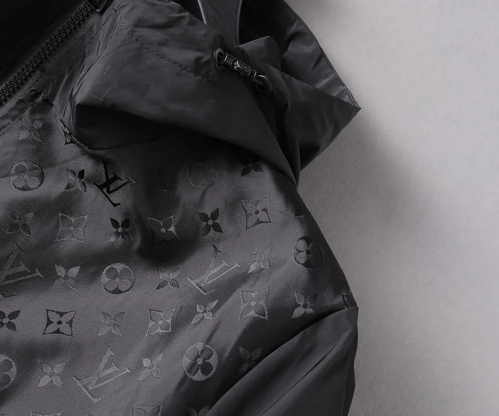 Monogram Panel Hooded Windbreaker Jacket D37024655 — view 6
