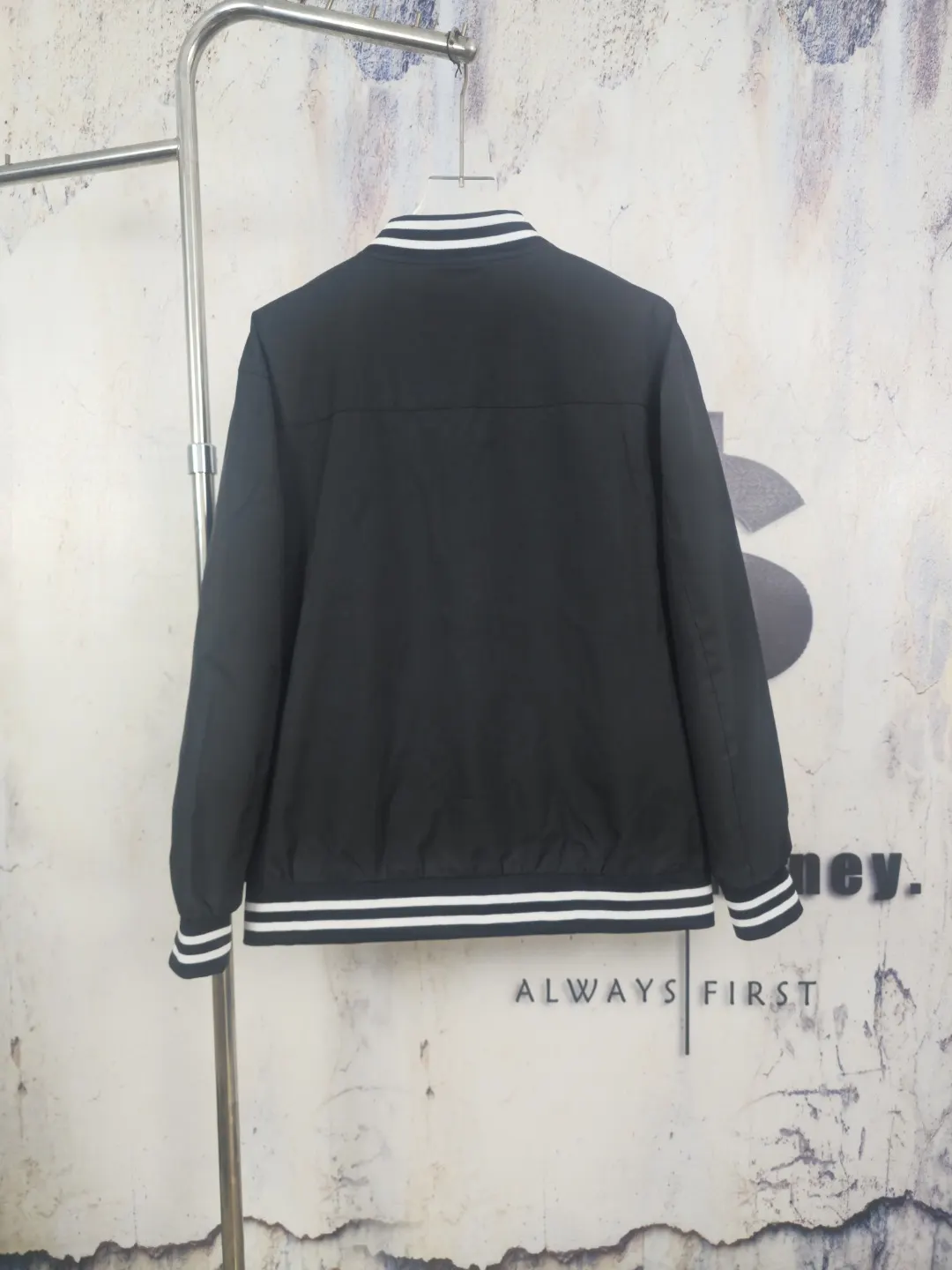 Embroidered Logo Nylon Varsity Jacket D37524598 — view 2