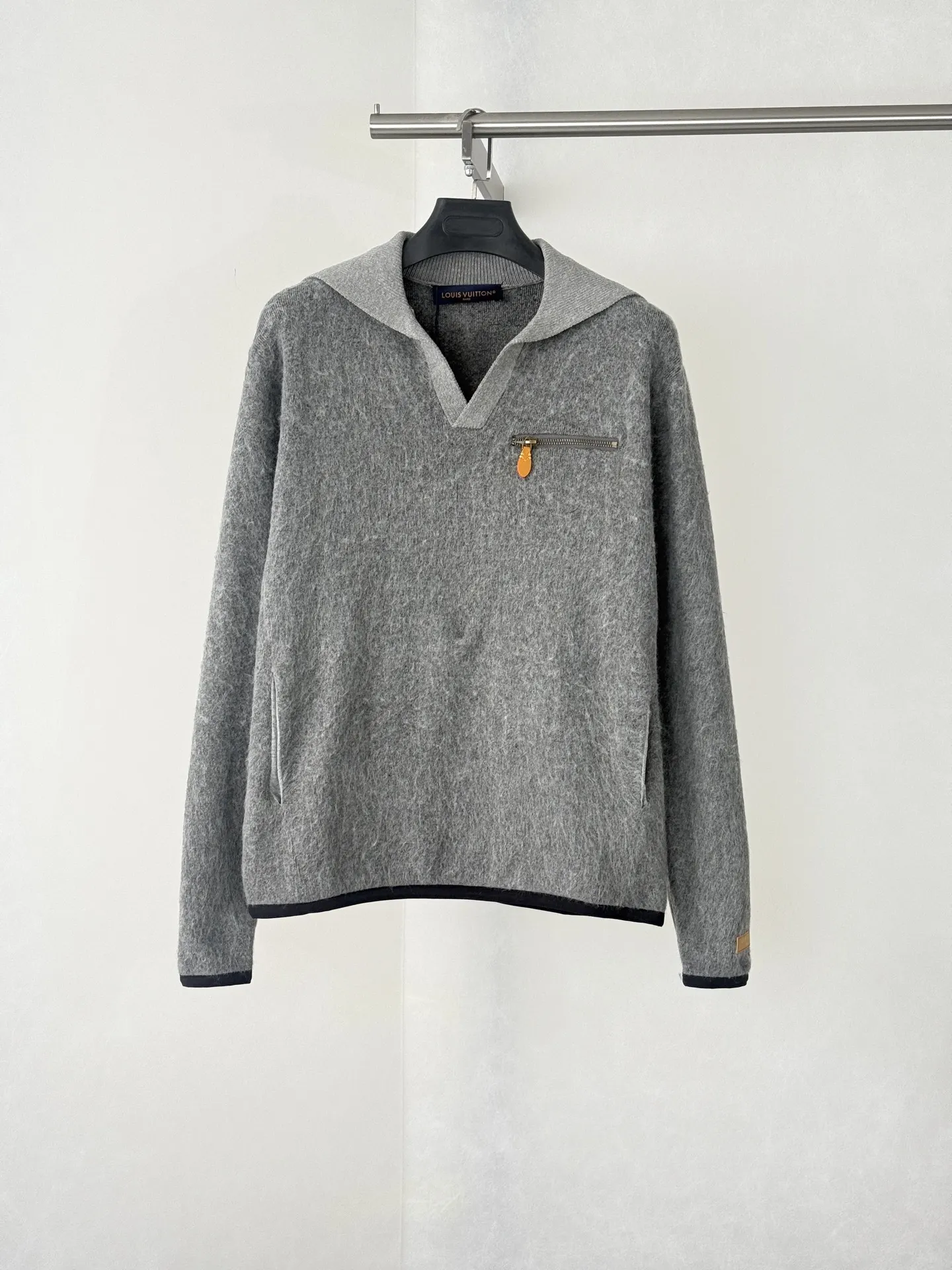 Sailor Collar Brushed Knit Sweater D37523912