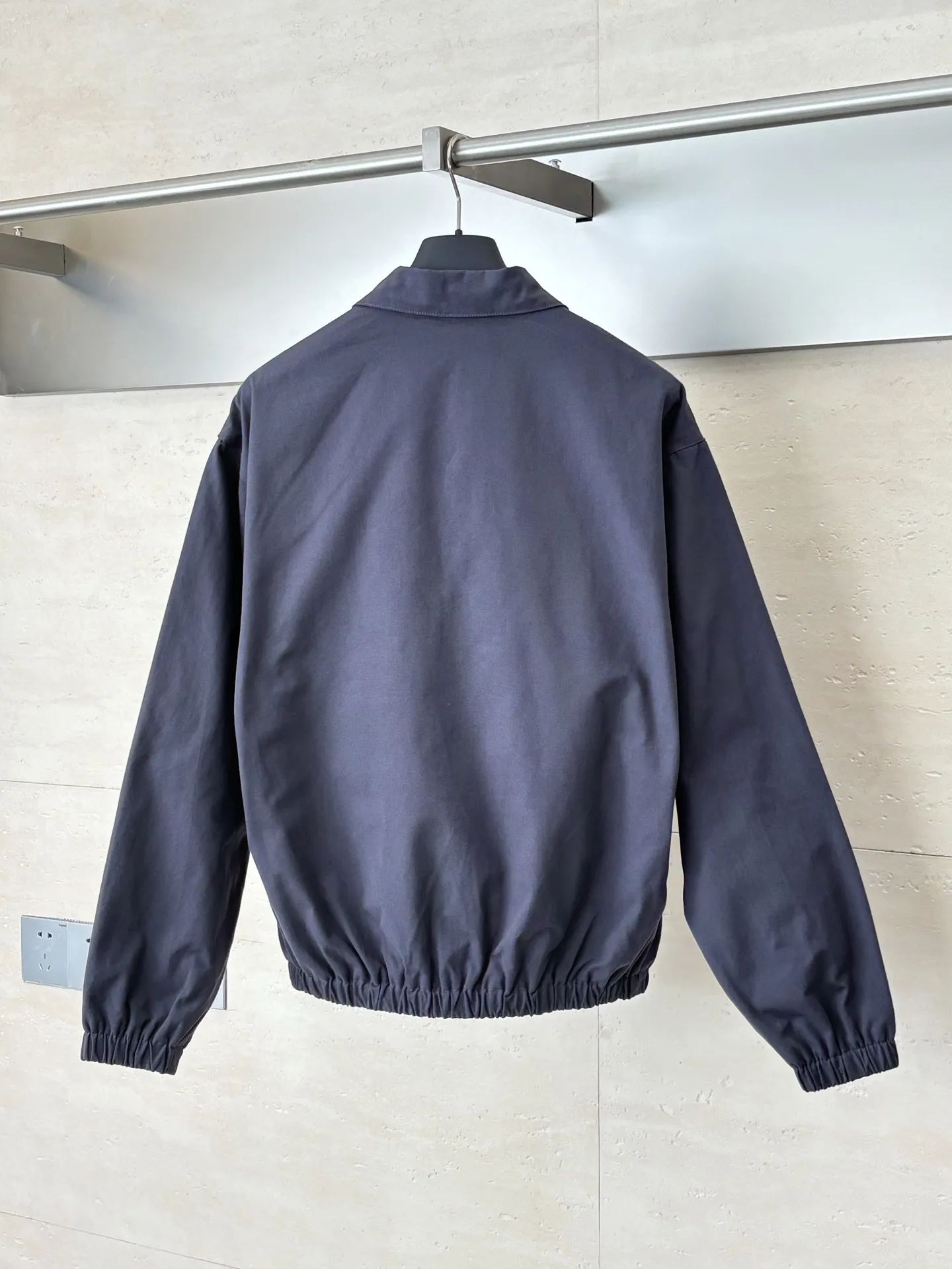 Logo-Embroidered Cotton Canvas Harrington Jacket D37524728 — view 2