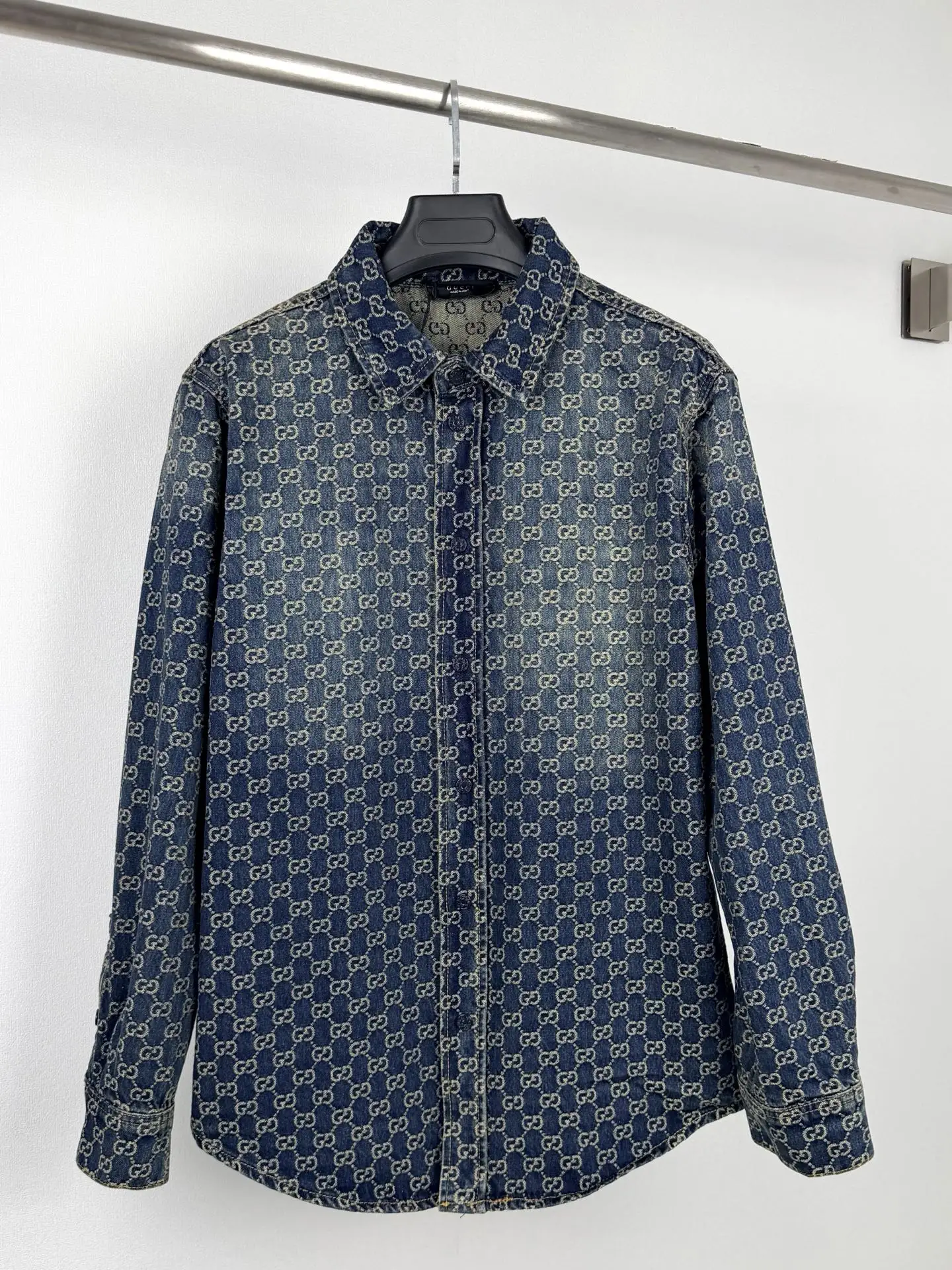 GG Monogram Jacquard Denim Shirt D38021391