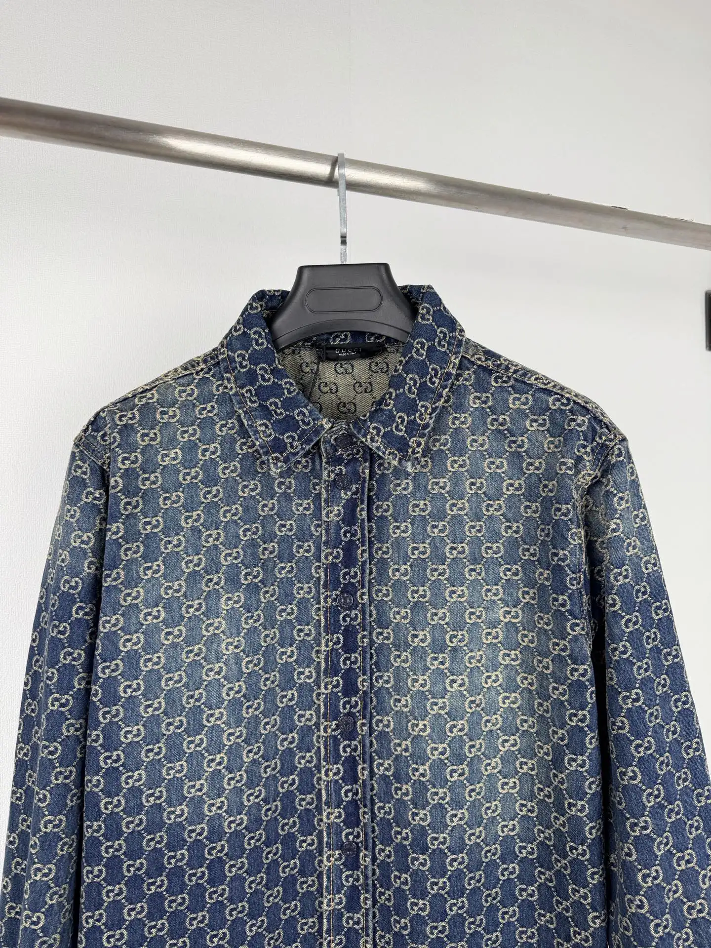 GG Monogram Jacquard Denim Shirt D38021391 — view 2
