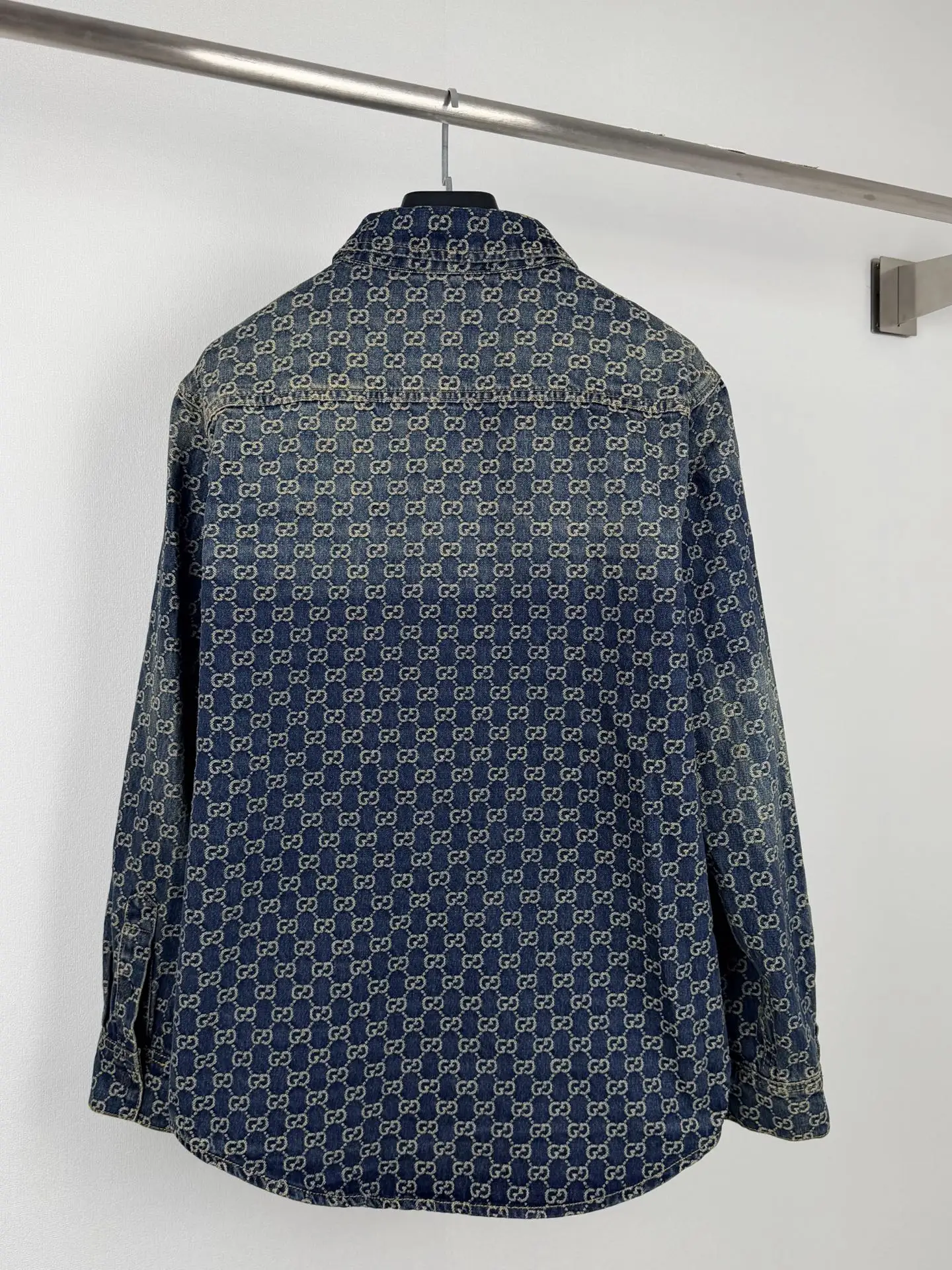 GG Monogram Jacquard Denim Shirt D38021391 — view 3