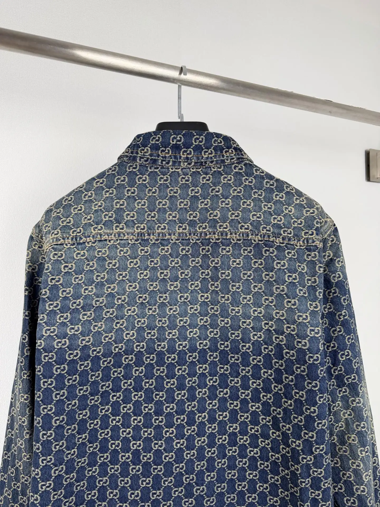 GG Monogram Jacquard Denim Shirt D38021391 — view 4