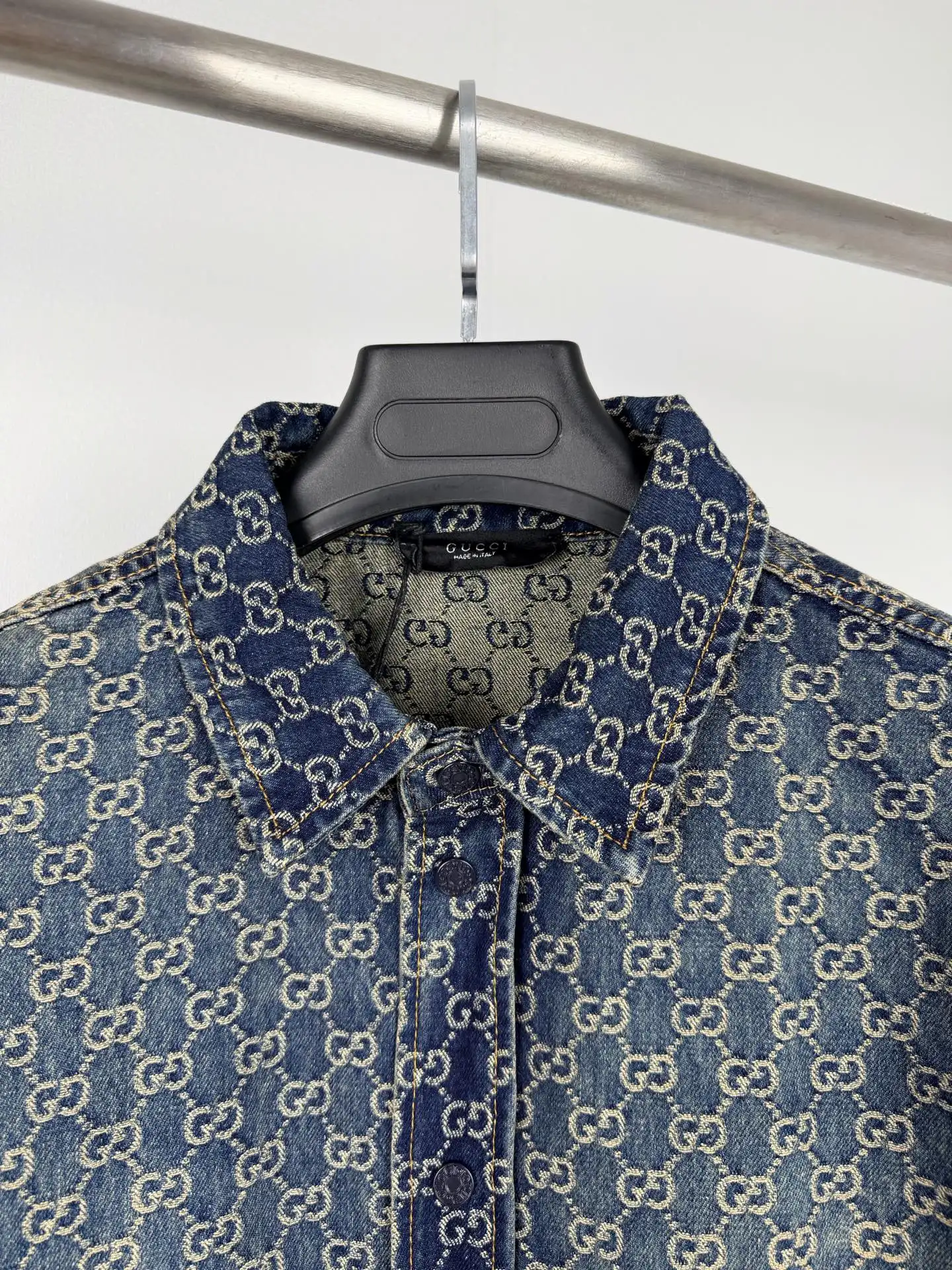 GG Monogram Jacquard Denim Shirt D38021391 — view 5